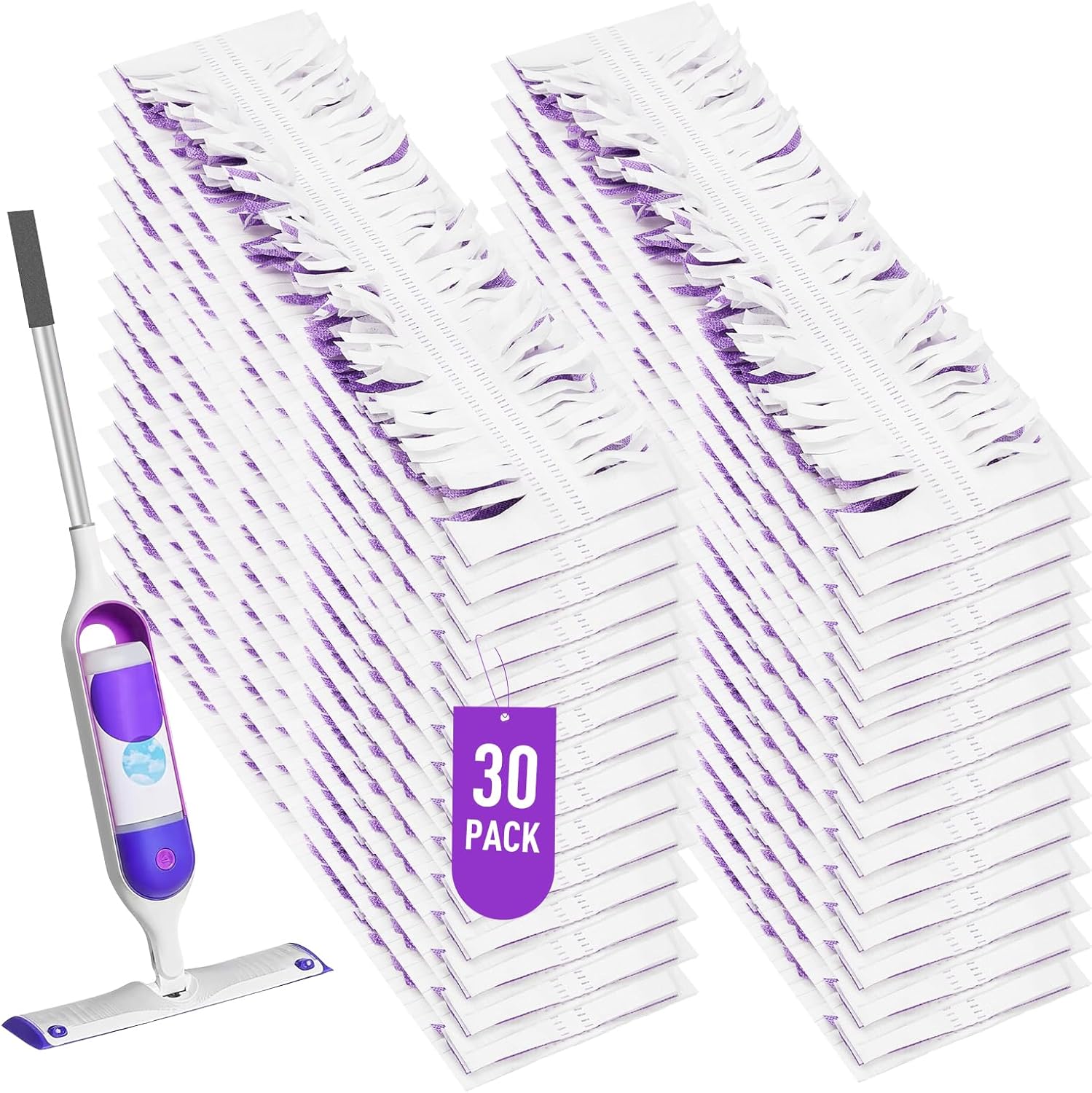 30 Pack Swiffer Power Mop Refills - Eco-Friendly Cleaning Pads