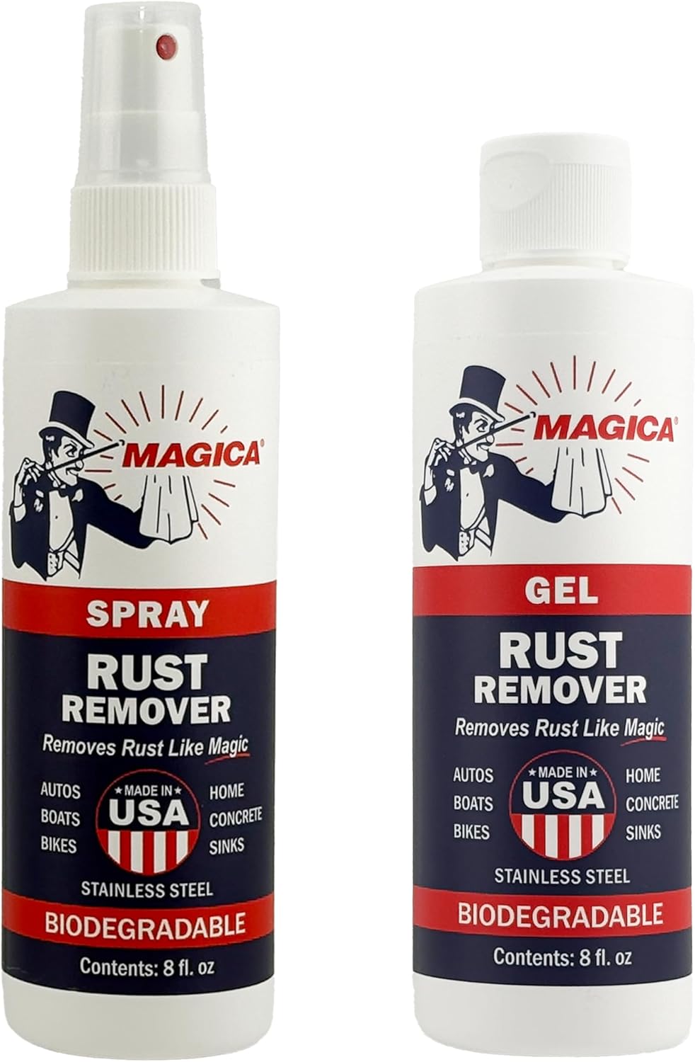 Magica Rust Remover 8oz Gel Spray Combo 1