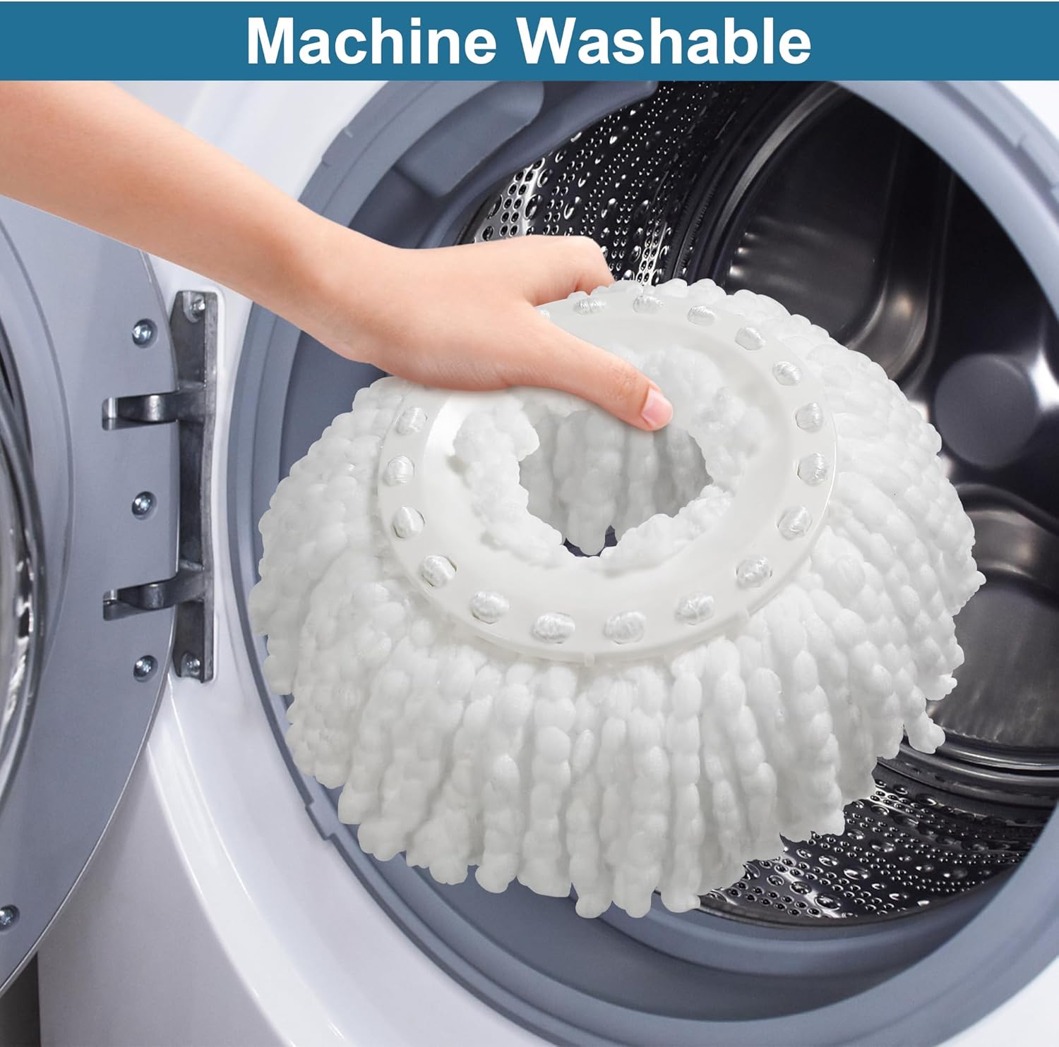 6 Pack Mop Head Replacements for RinseWise and FunClean Spin Mops