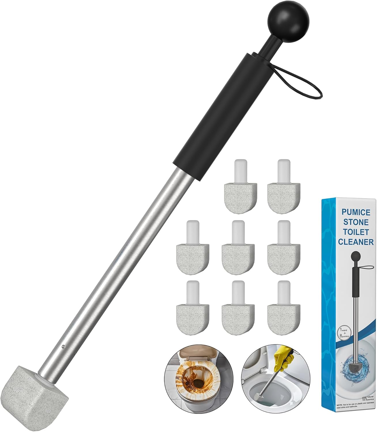 Yingmore 2025 Pumice Toilet Cleaner with Handle