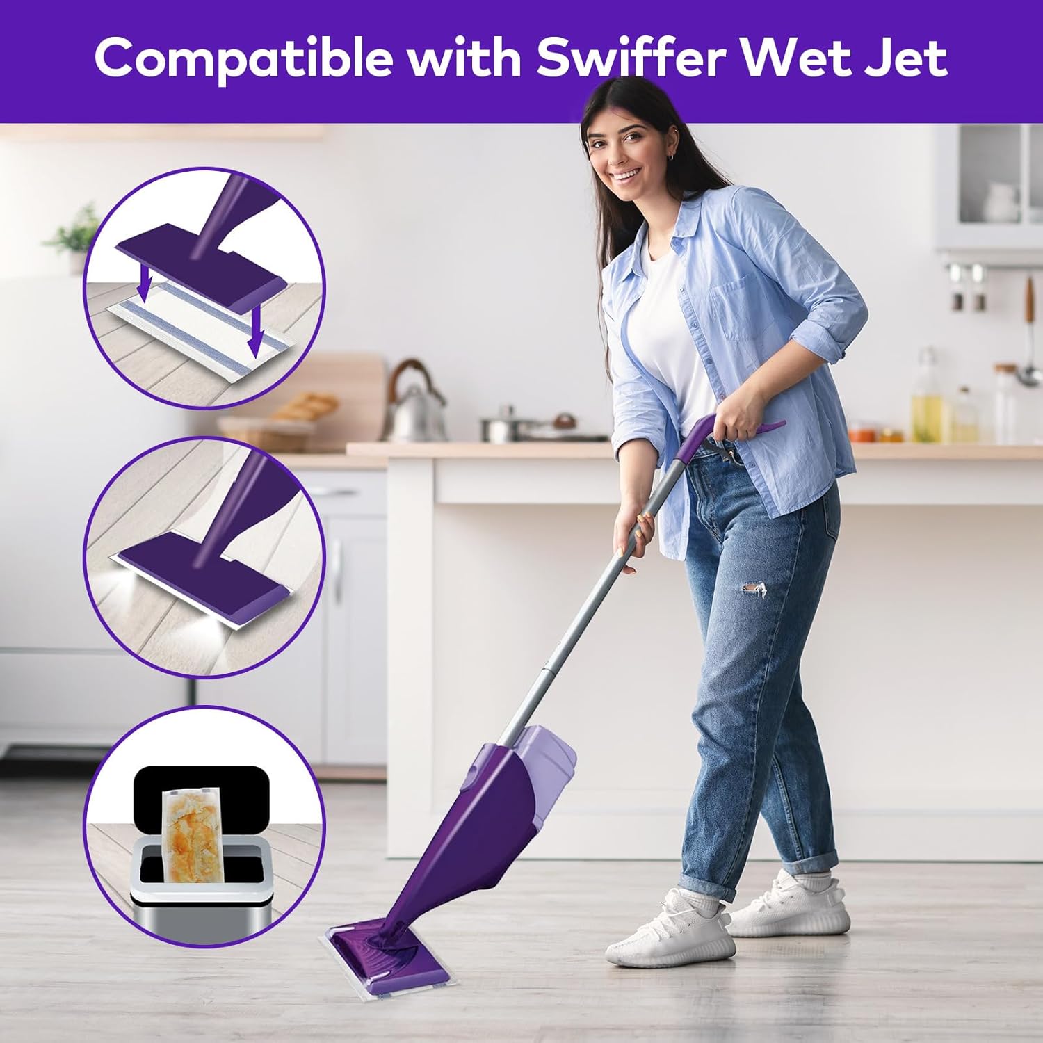 Ysteq Swiffer Wet Jet Refill Pads 60 Count 1