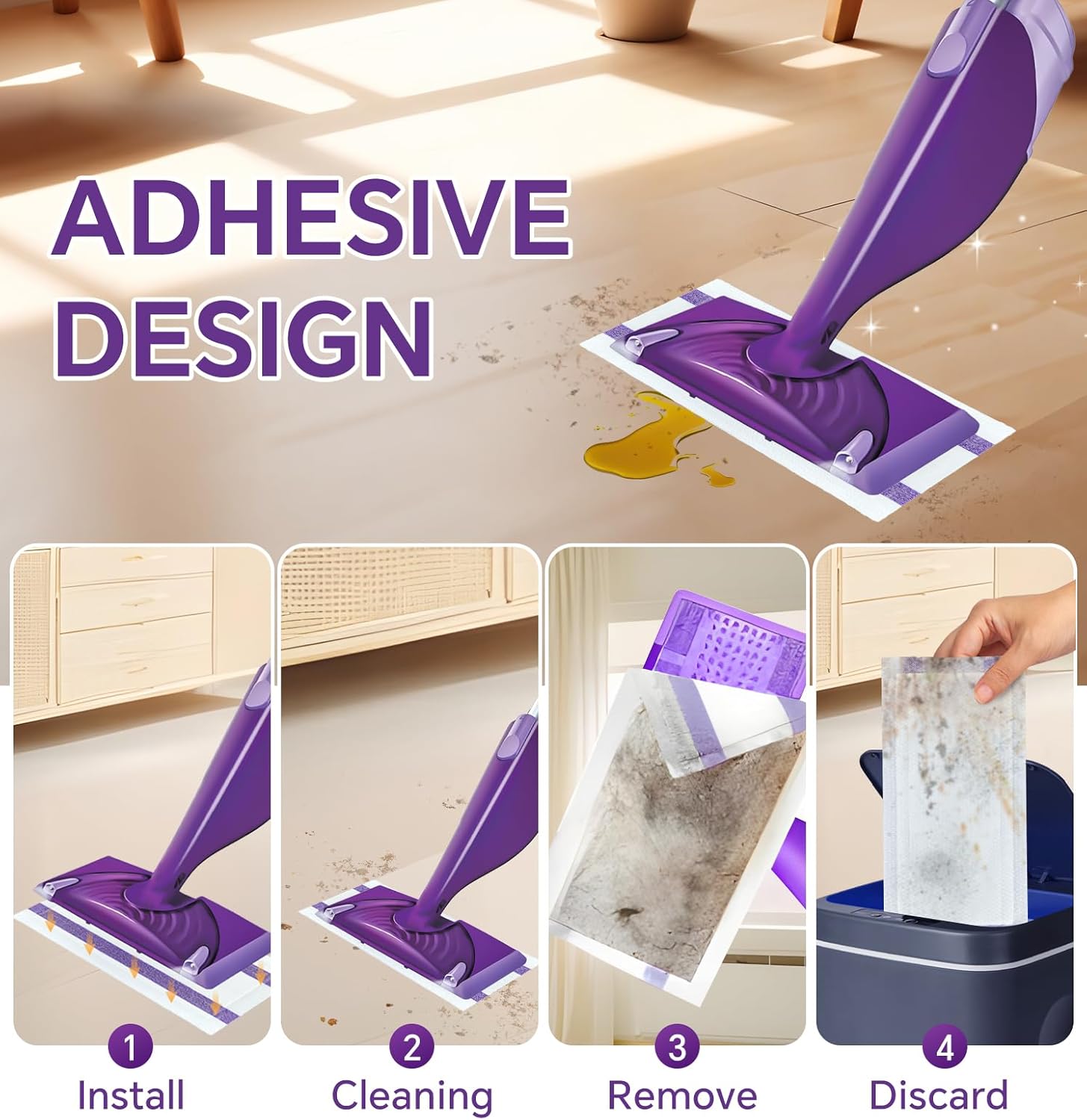 40 Count Liminfeit Wet Pads for Swiffer Wet Jet