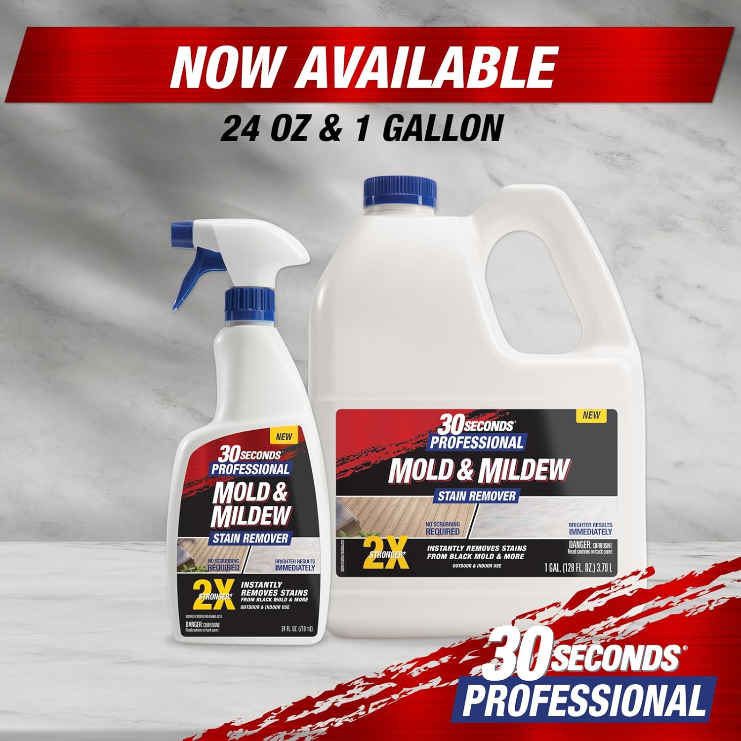 30 SECONDS Pro Mold Mildew Remover 1 Gallon 4 Pack