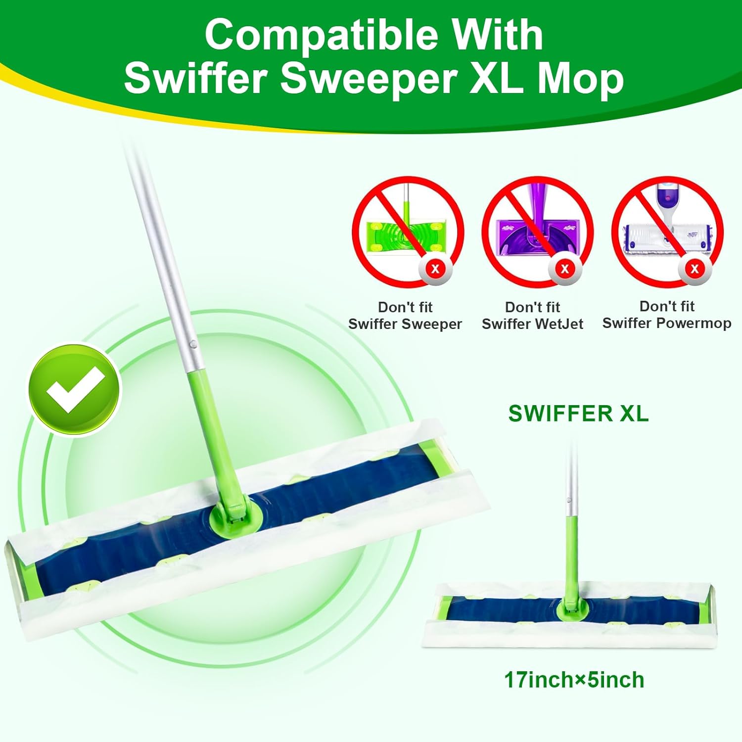 20 Count XL Heavy Duty Dry Mop Pads for Swiffer XL