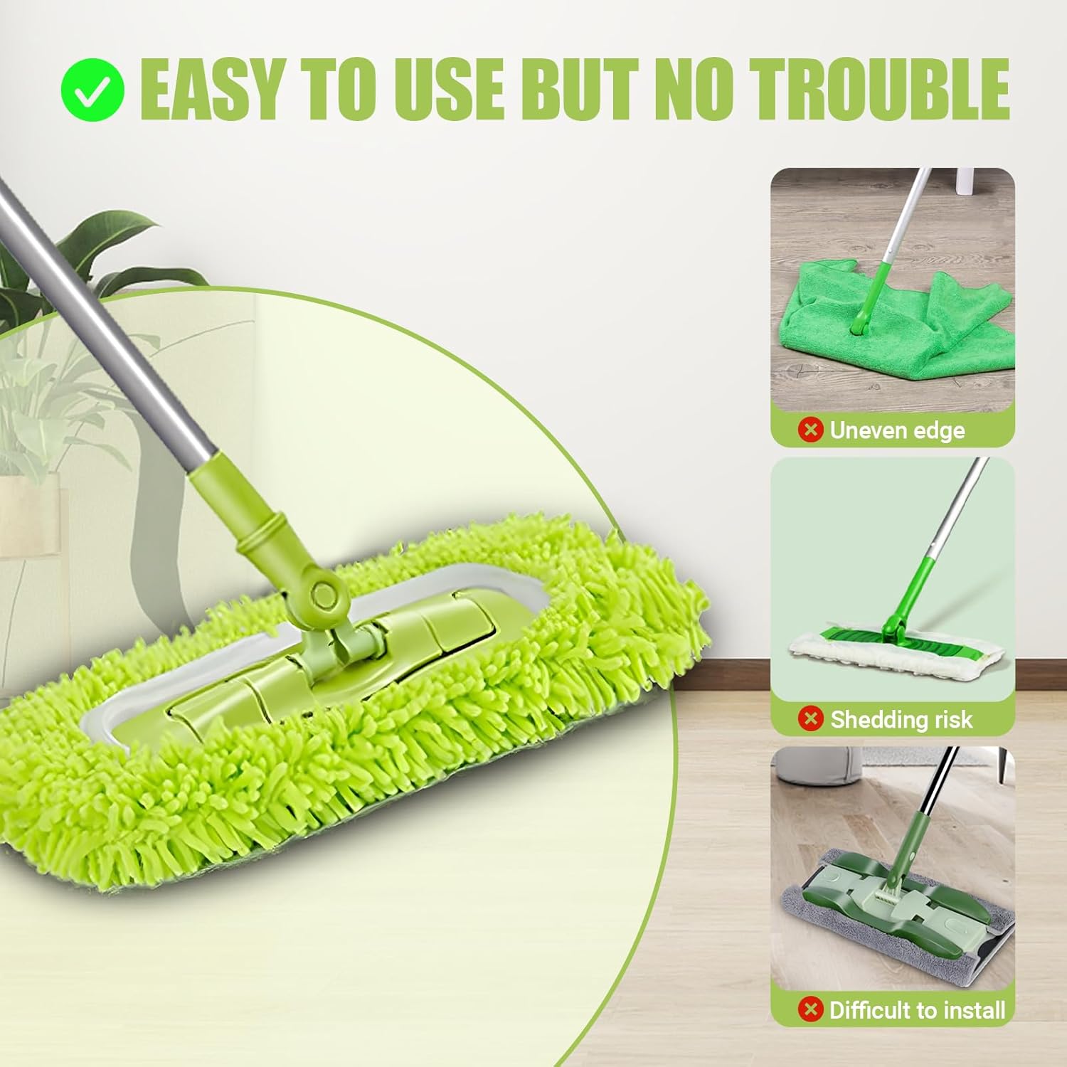 WzxljY Reusable Mop Pads for Swiffer Sweeper