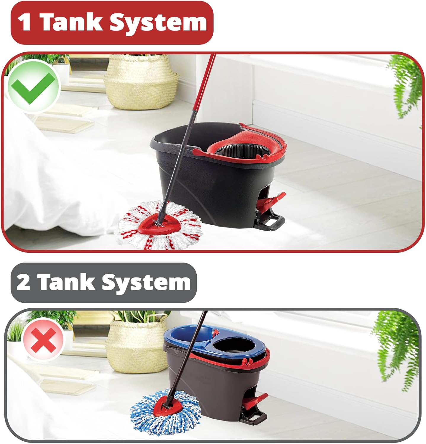 Spin Mop Head Replacement 3 Pack for EasyWring 1-Tank System