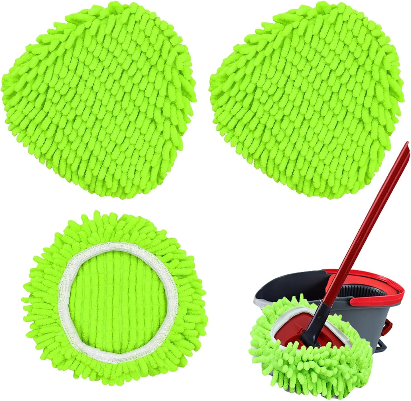YWSHF Spin Mop Refill for O Cedar 3 Pack Replacement Heads