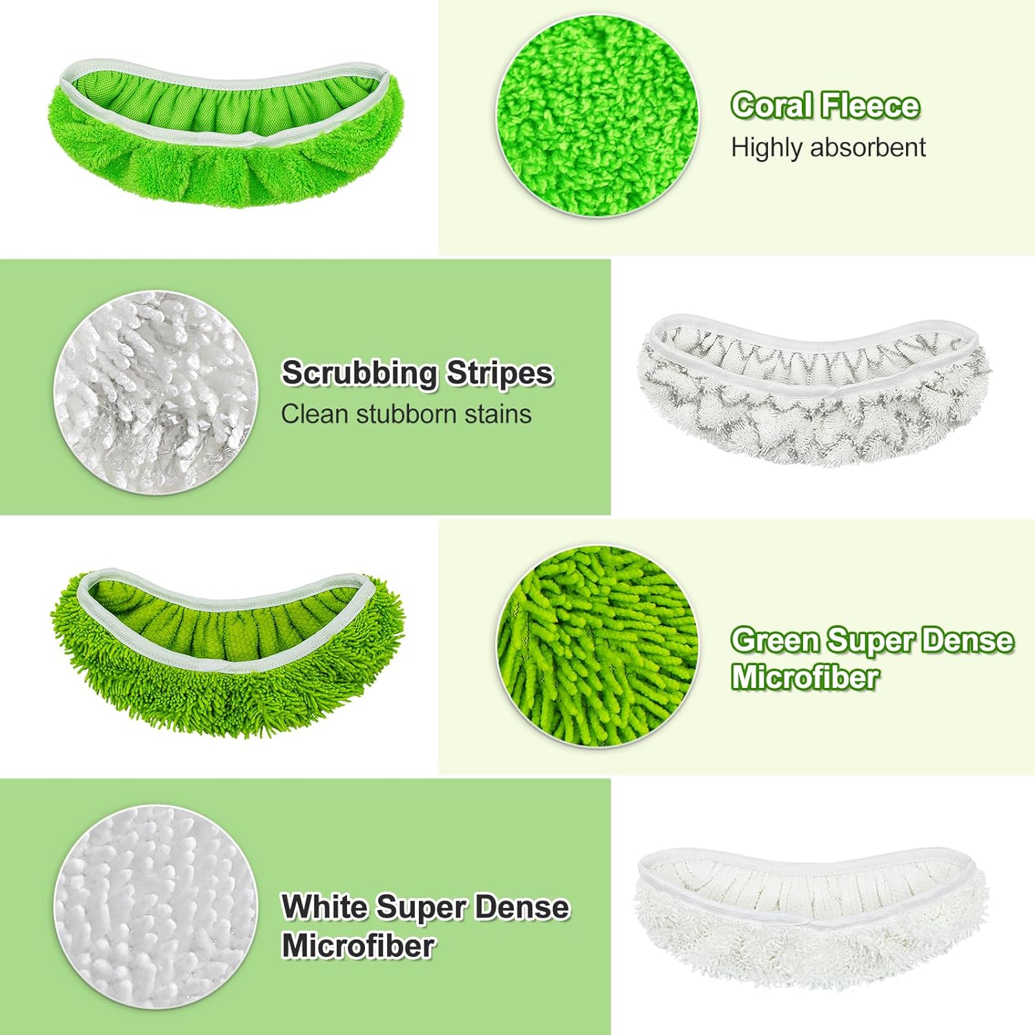 8 Pack Reusable Swiffer XL Mop Pads - Wet Dry Compatible