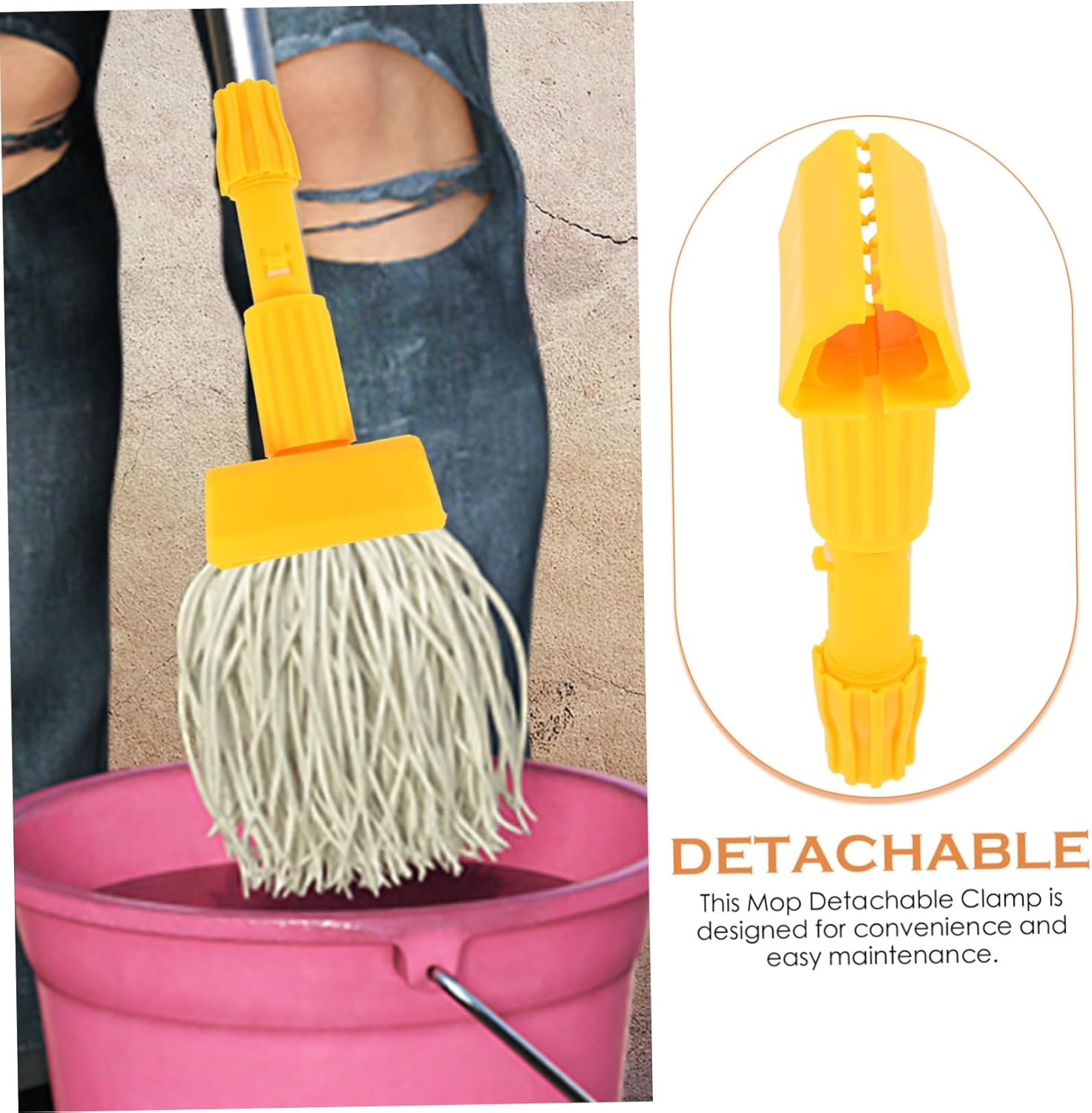 2pcs Mop Head Clamp for Easy Cleaning and Replacement