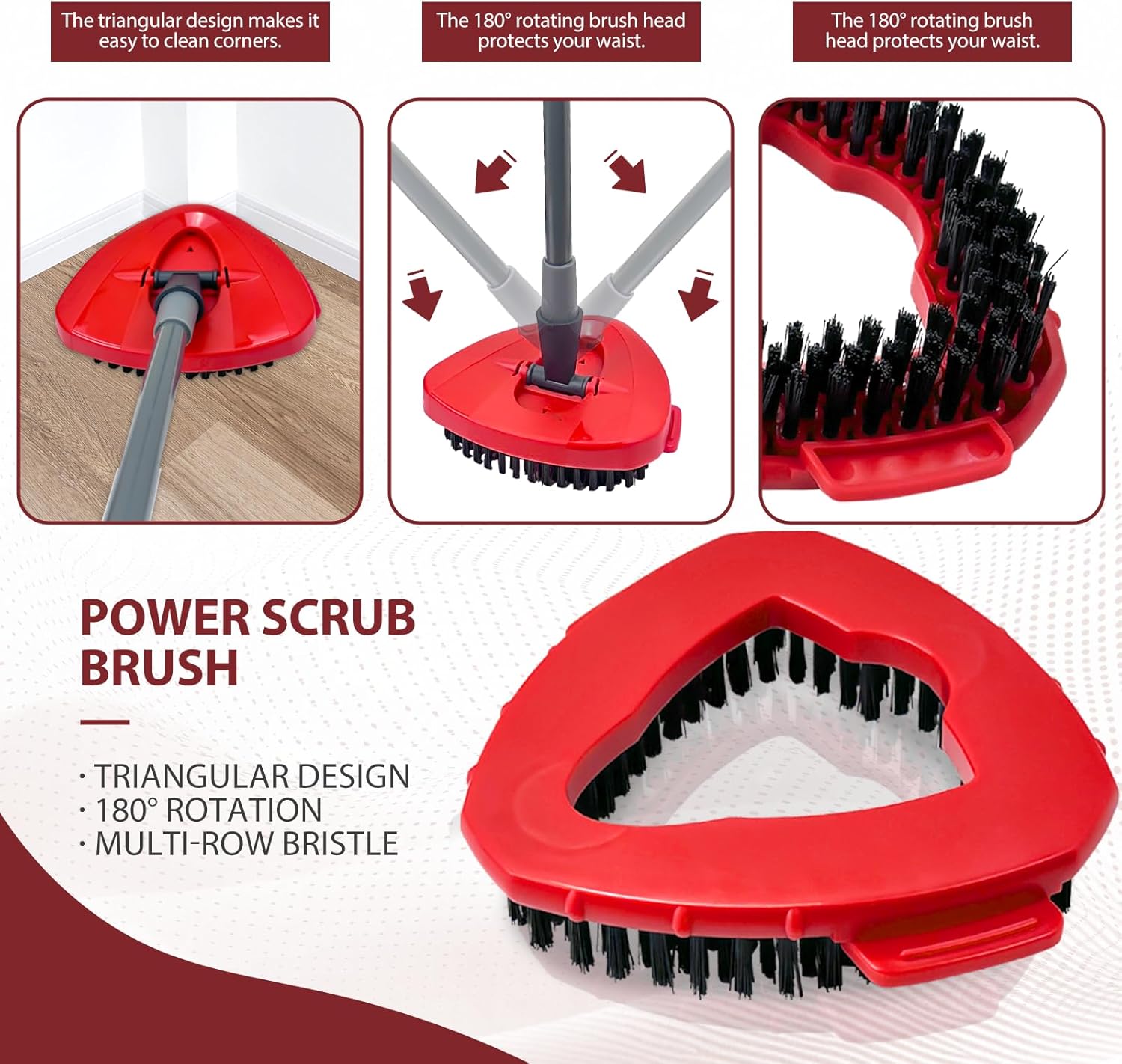 Puiuisoul Spin Mop Scrubber Head for Oceda EasyWring 1-Tank System