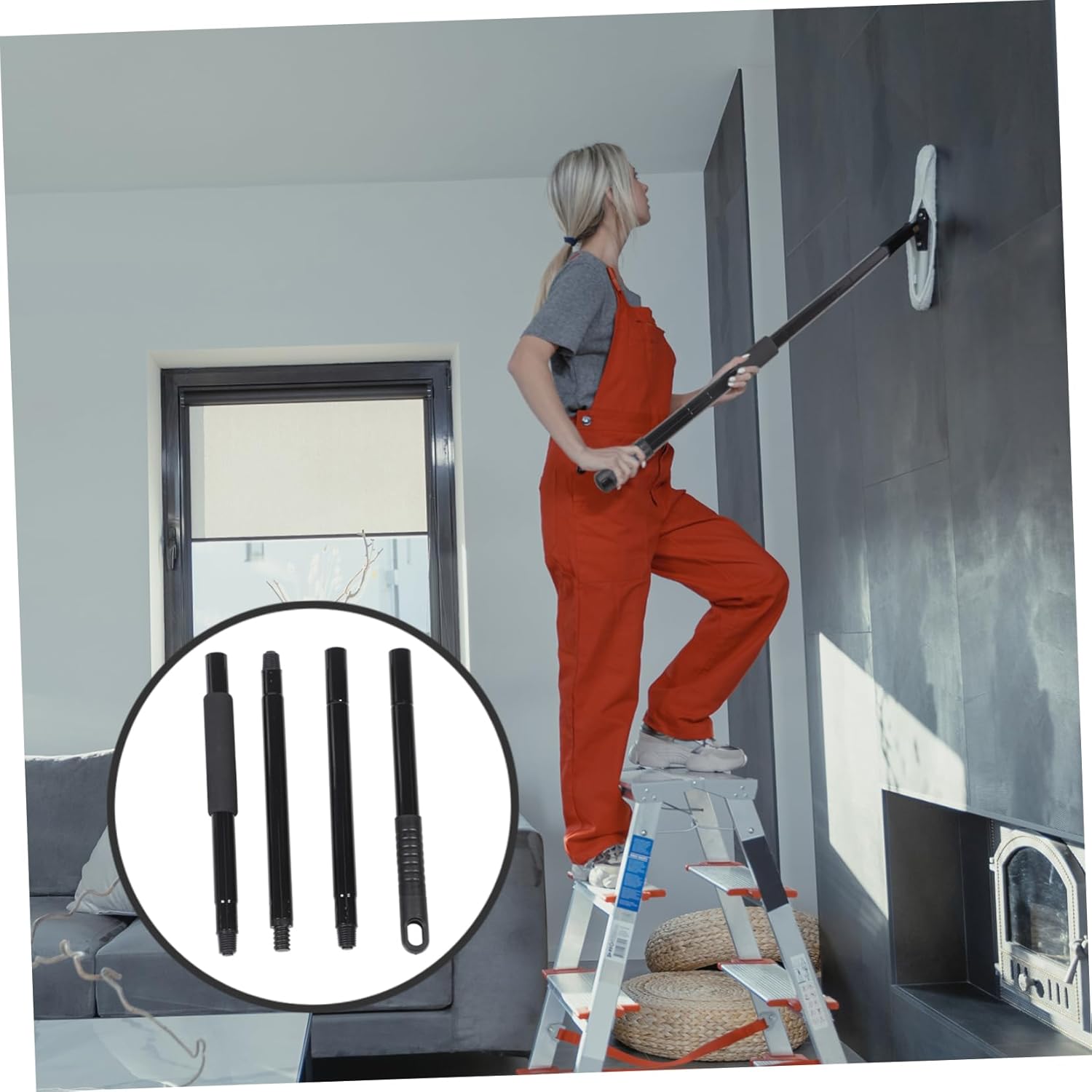 SHERCHPRY Telescopic Mop Handle Replacement Stick