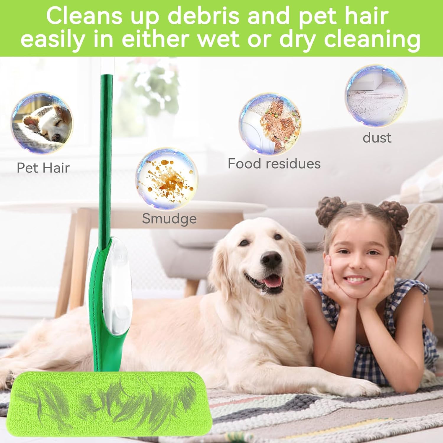 GreeSuit 6 Pack Microfiber Mop Pads for Libman Freedom Spray Mop