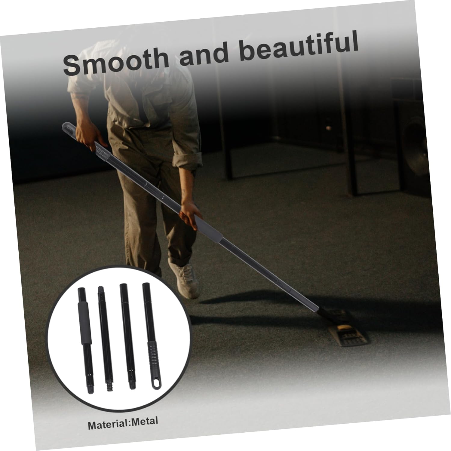 CALLARON Telescopic Mop Stick Replacement Handle for Tile and Hardwood Floors