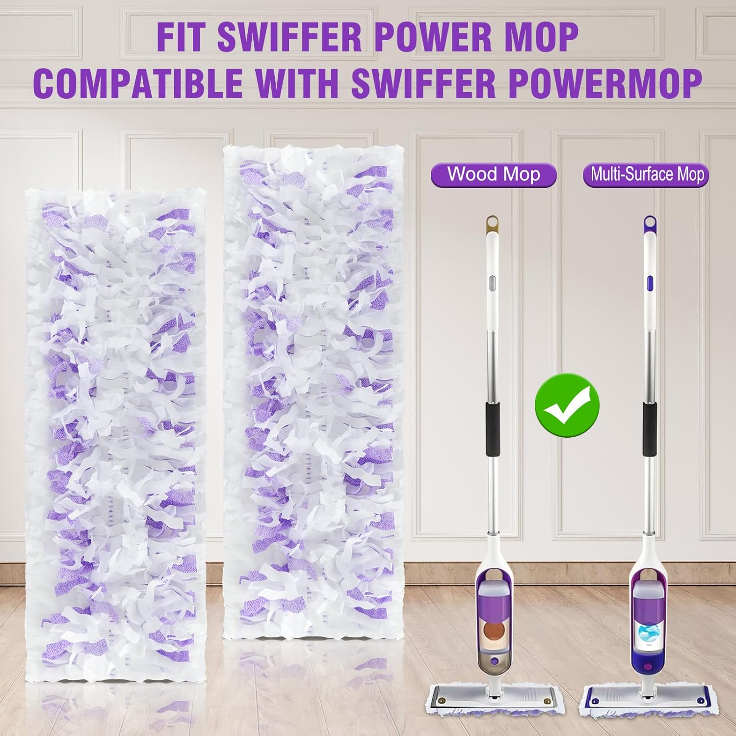 30 Pack Swiffer Power Mop Refill Pads - 10-Layer Premium Multi-Surface