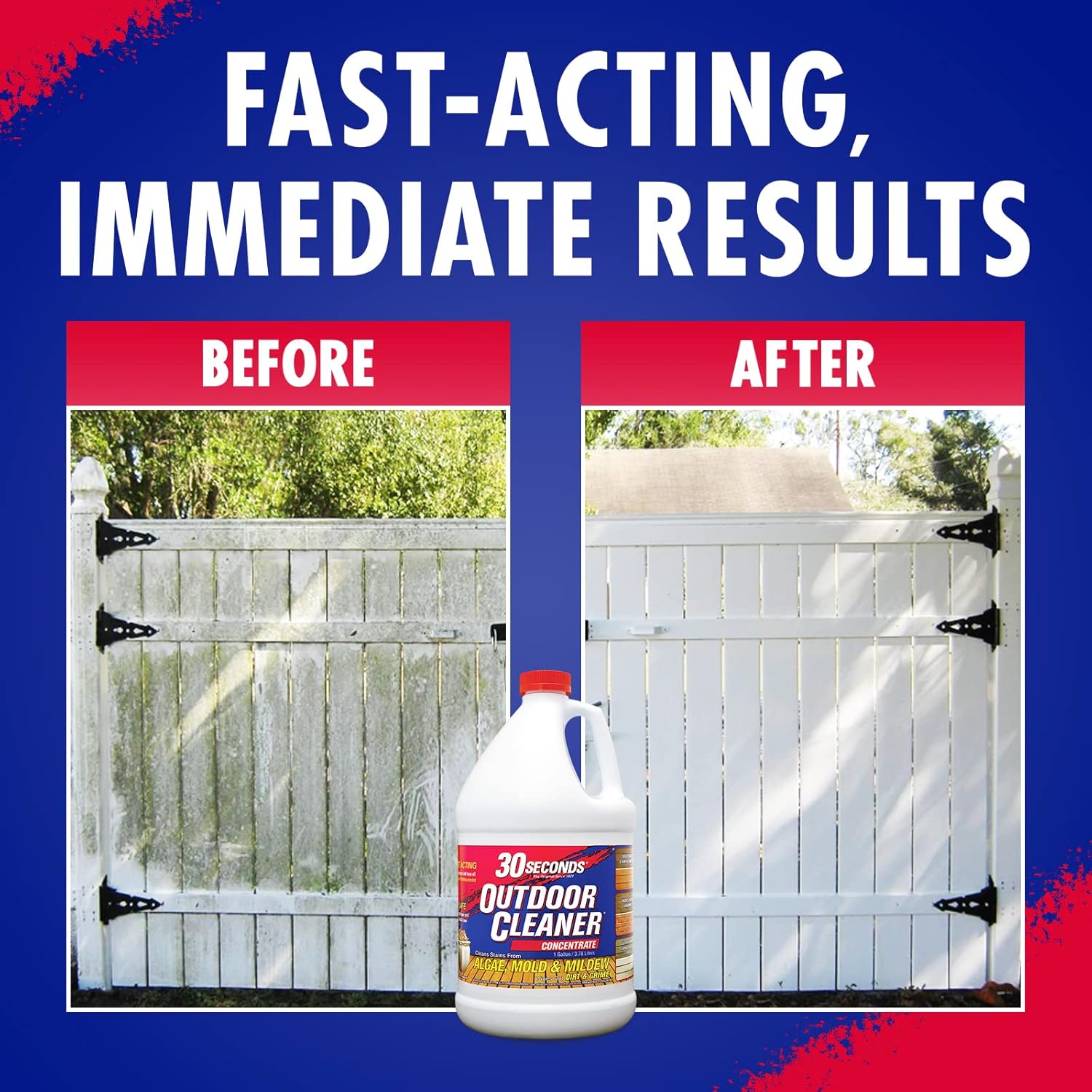 30 SECONDS Outdoor Cleaner Concentrate for Mold Mildew Algae Lichen