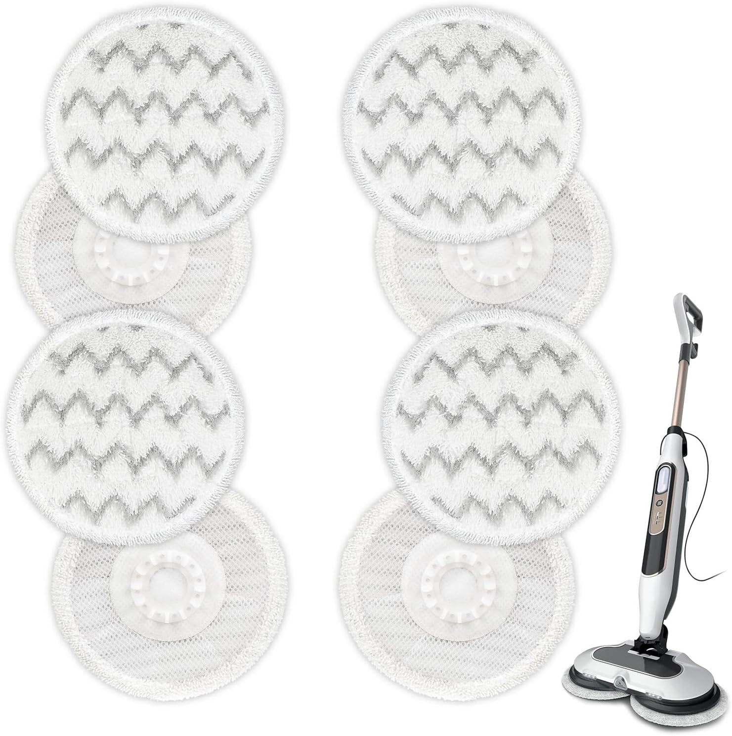 VIEWALL 8 Pack Mop Pads Replacement for Shark Steam Mops