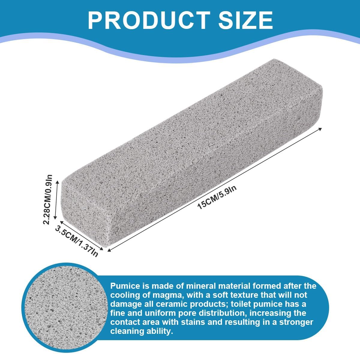 Herda 10 Pack Pumice Stones for Toilet Bathroom Cleaning