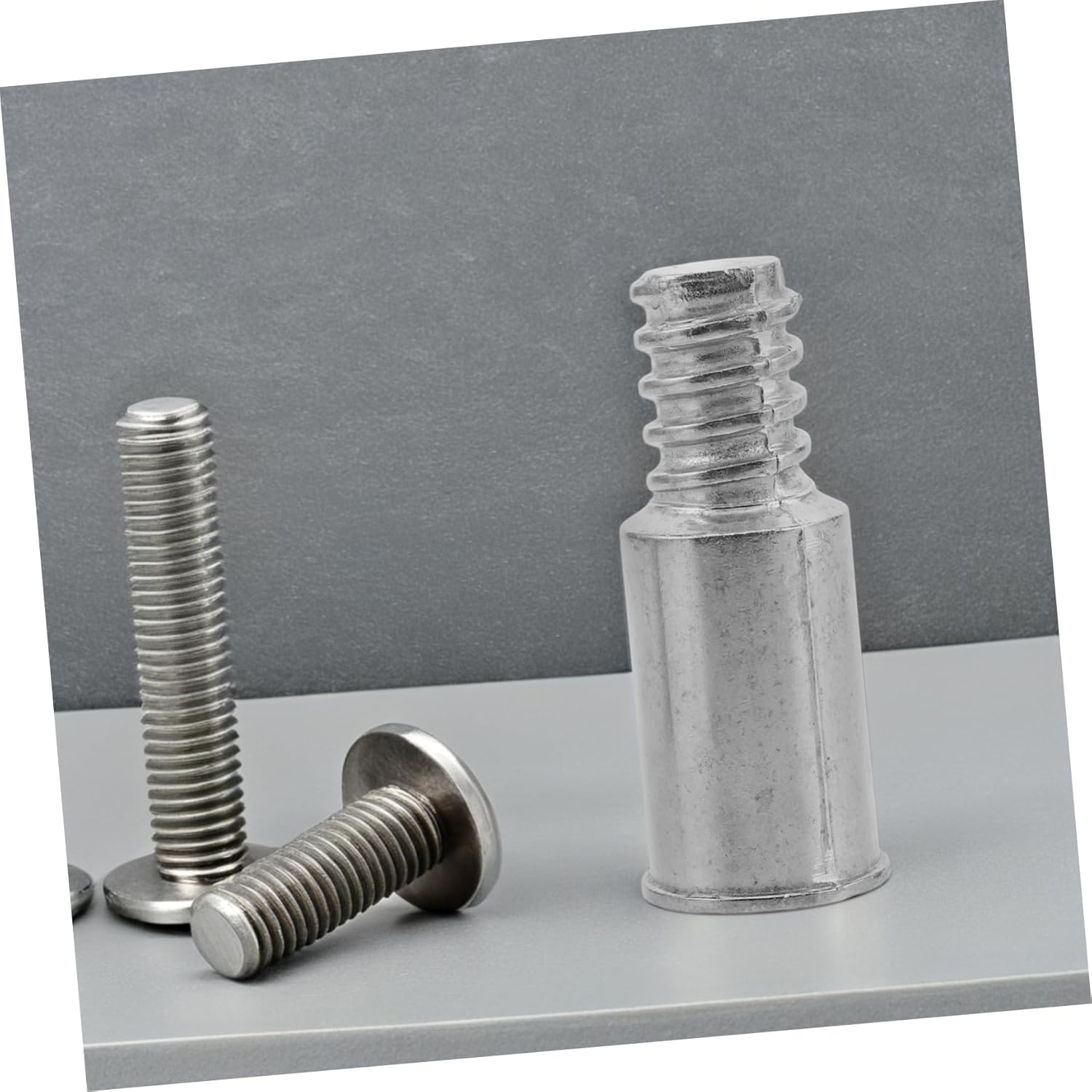 2Pcs Metal Mop Handle Threaded Adapter for Brooms and Mops