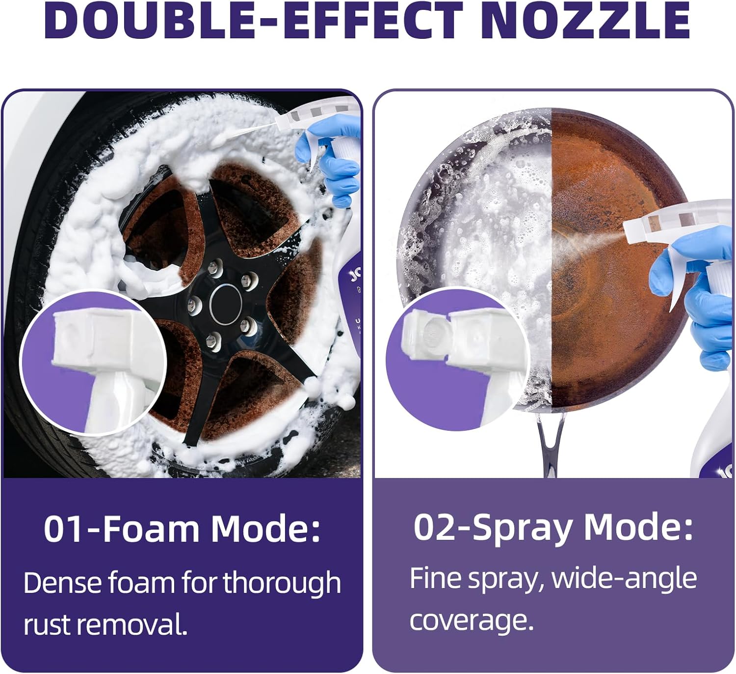 Jocecury 500ML Foam Cleaner Rust Remover Set