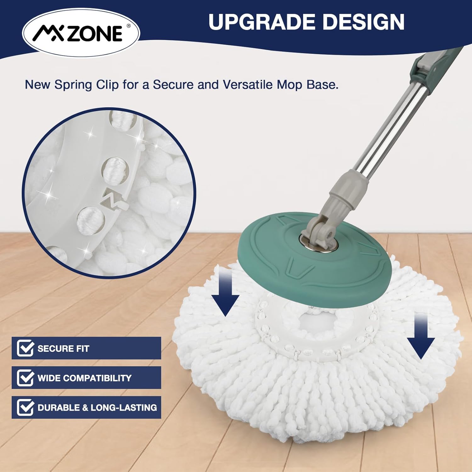 MXZONE Spin Mop Replacement Head 3 Pack