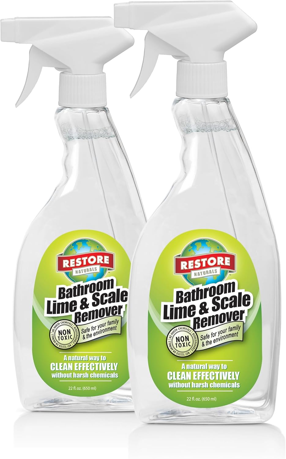 Restore Naturals Non Toxic Bathroom Cleaner 22oz 2 Pack 1