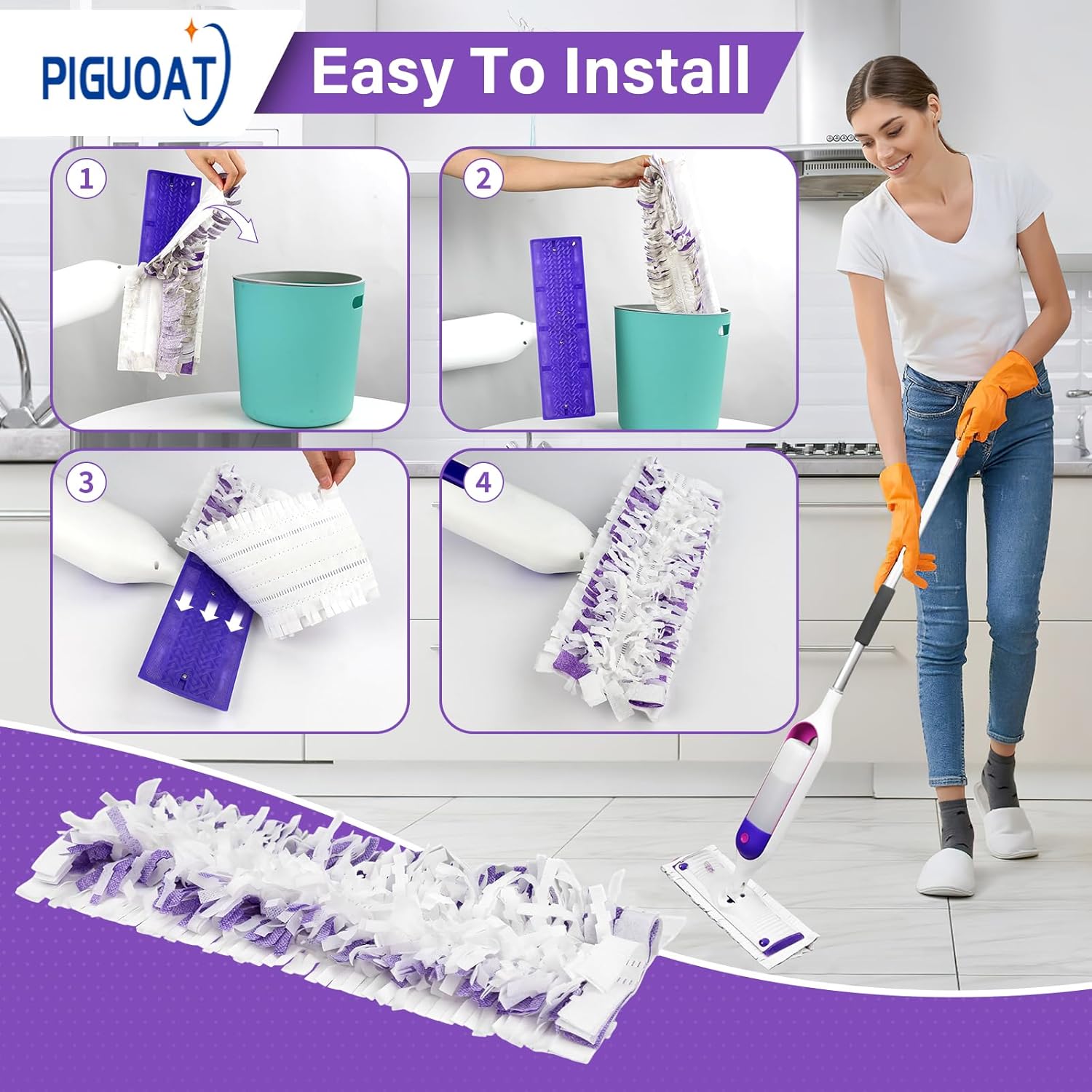 30 Pack Power-Mop Pads Refills for Swi-ffer and Bona