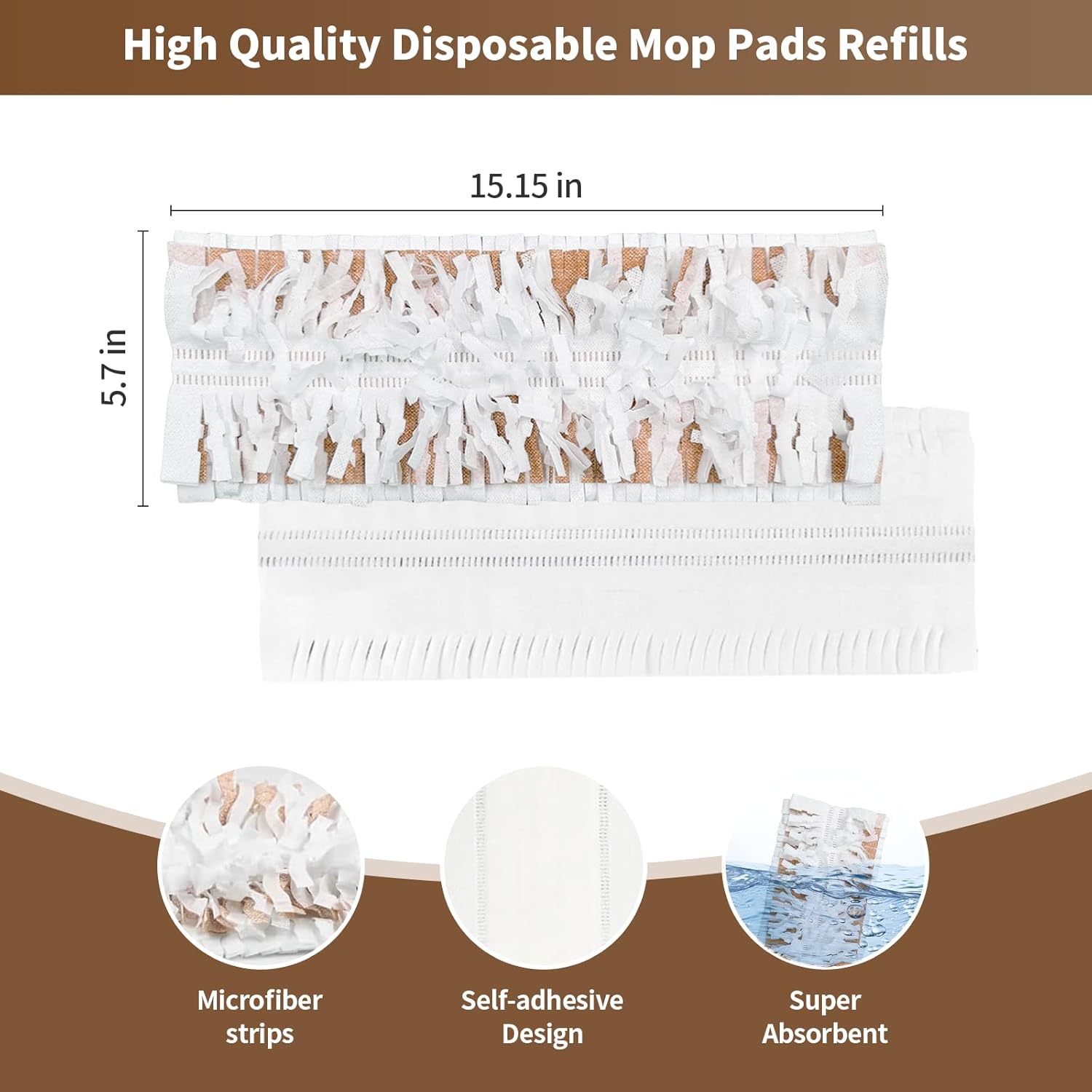 18 Pack Disposable Power Mop Pads Refills for Swiffer PowerMop