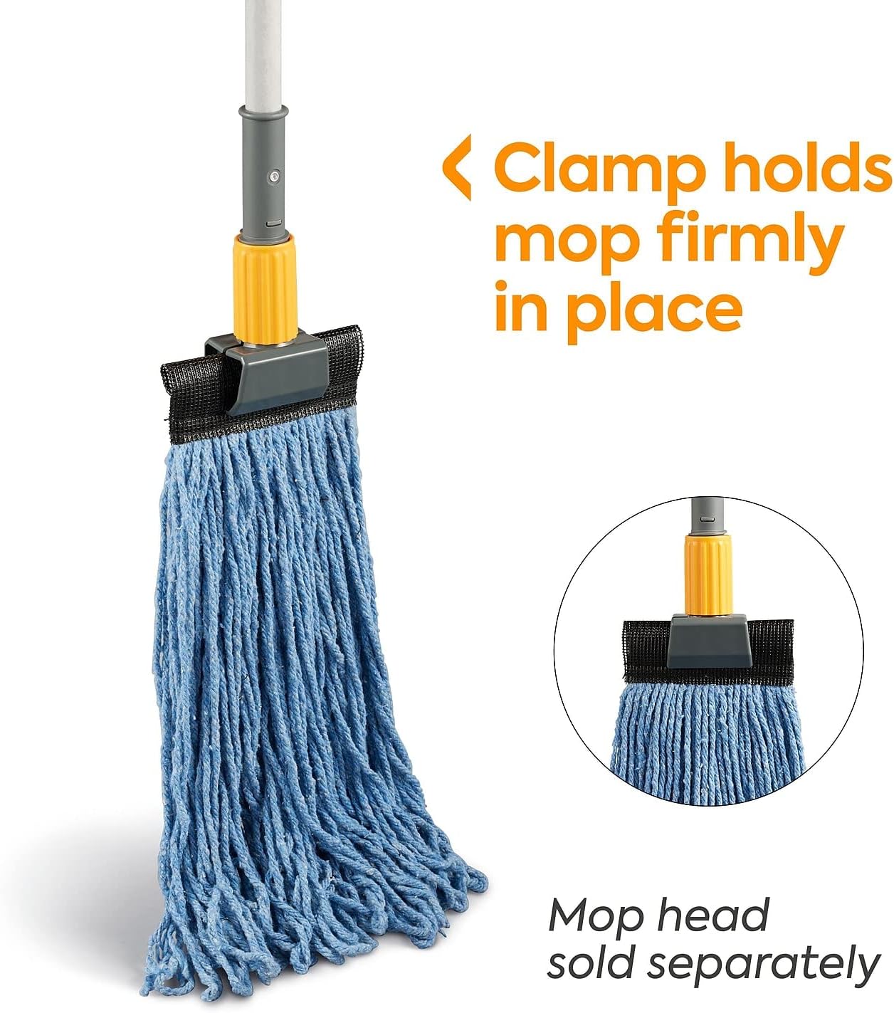CW58016 60 Inch Clamp Style Fiberglass Mop Handle