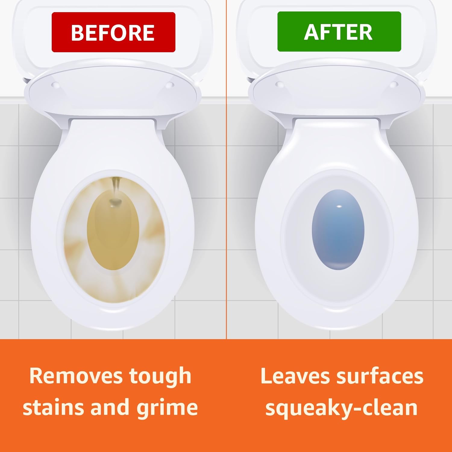 Amazon Basics Toilet Bowl Cleaner with Cling Action 24 Fl Oz