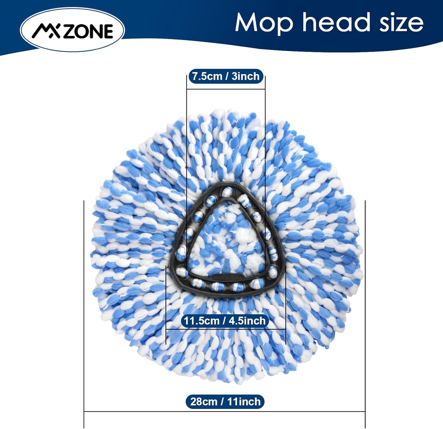 MXZONE Spin Mop Replacement Heads 2 Pack
