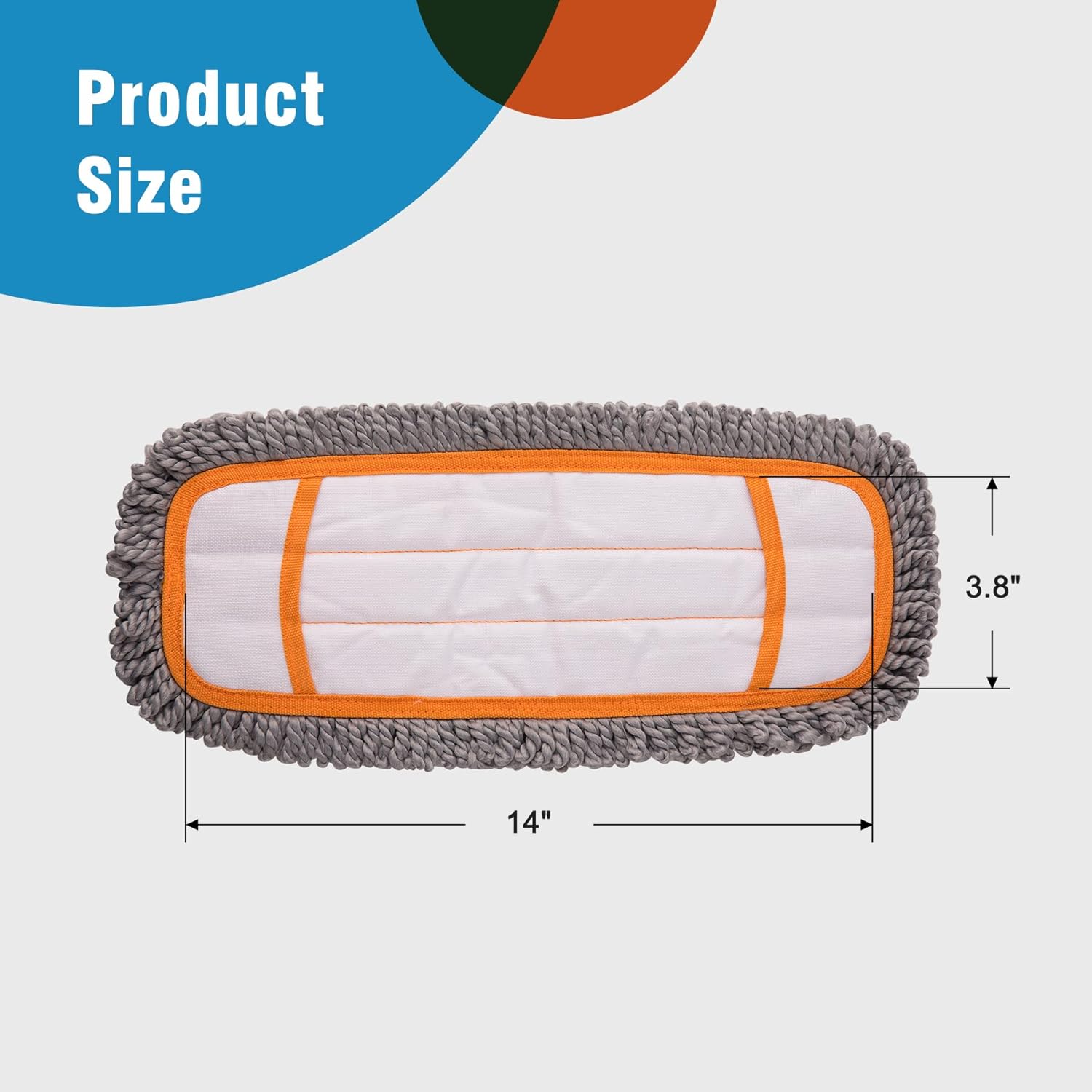 4-Pack Microfiber Mop Pads for CLEANHOME Dust Mop