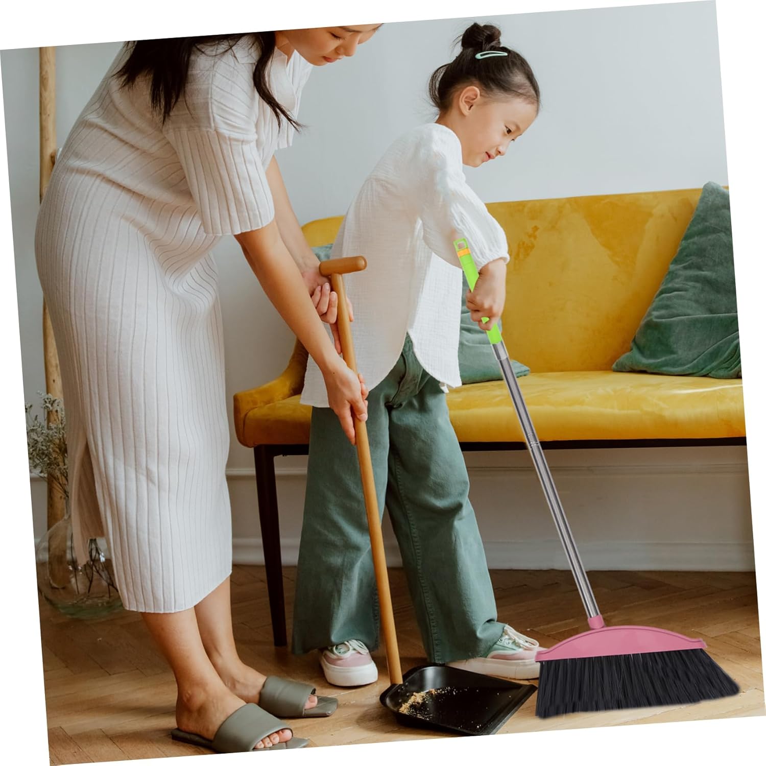 2pcs Mop Handle End Caps Grip Replacement for Broom and Dustpan
