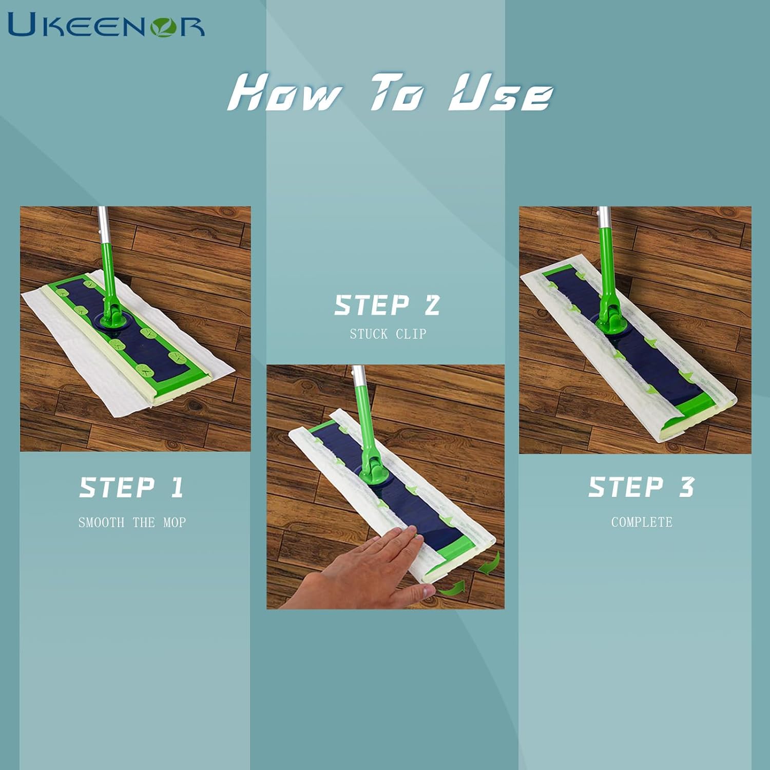 UKEENOR XL Dry Mop Refills 80 Count Dust Cloths
