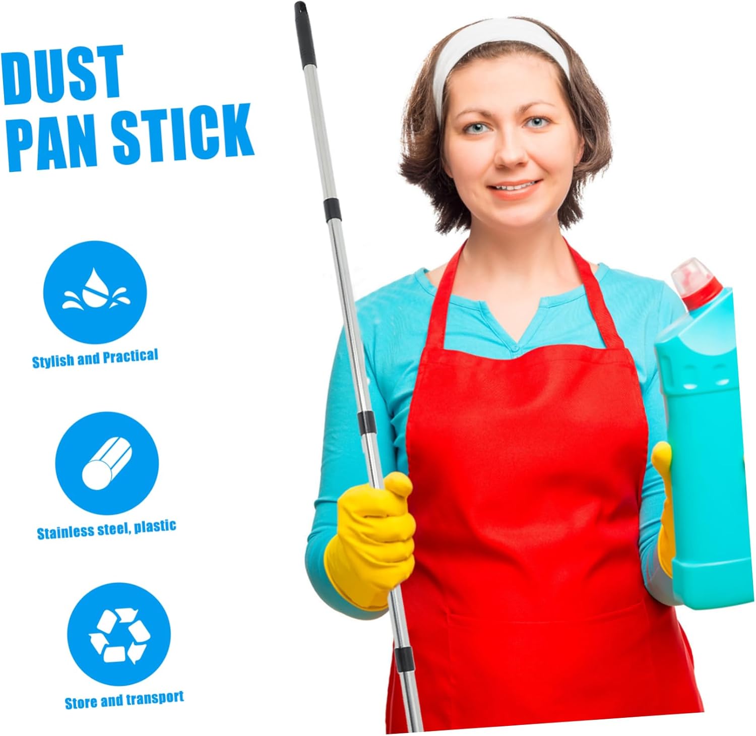 Stainless Steel Mop Handle Extension for Easy Storage and Maintenance