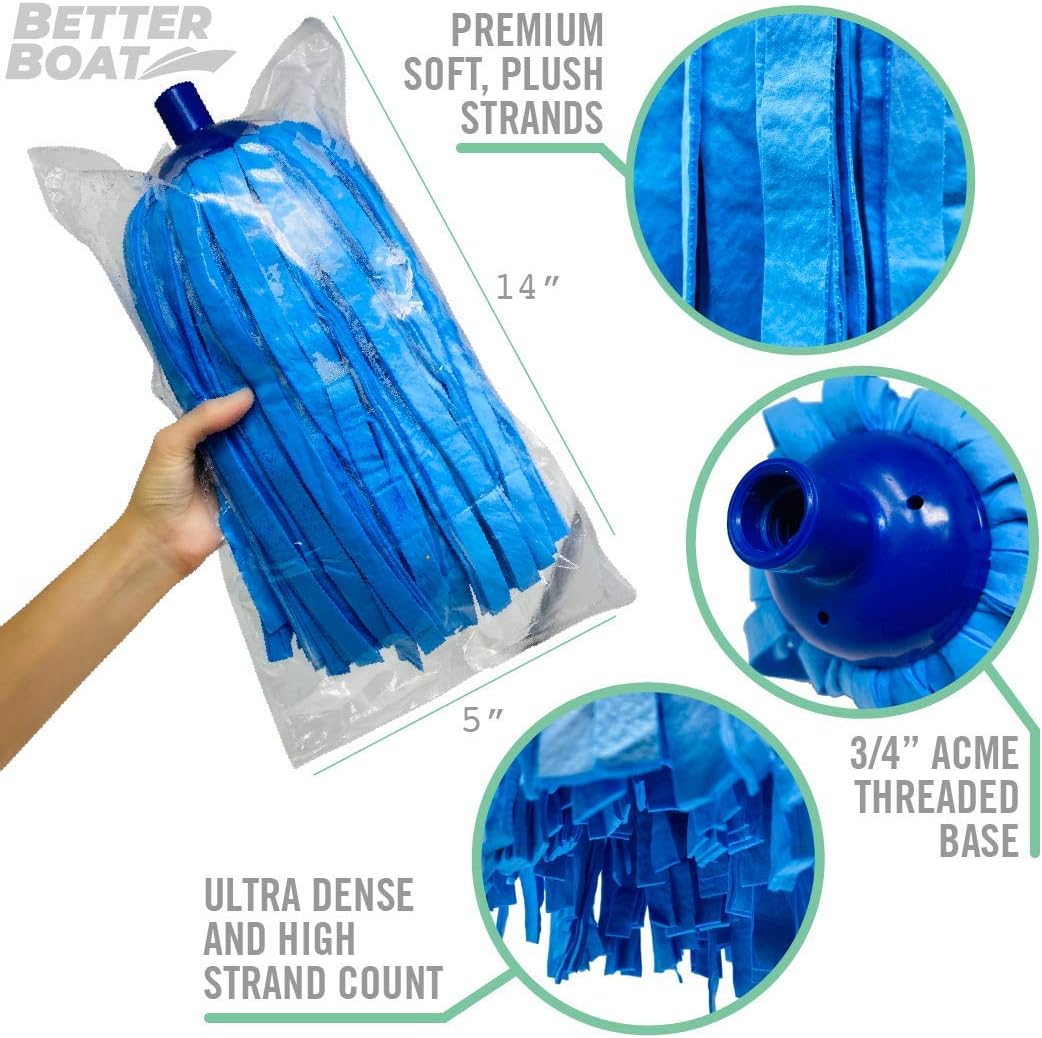 Better Boat Screw On Shammy Mop Head Replacement