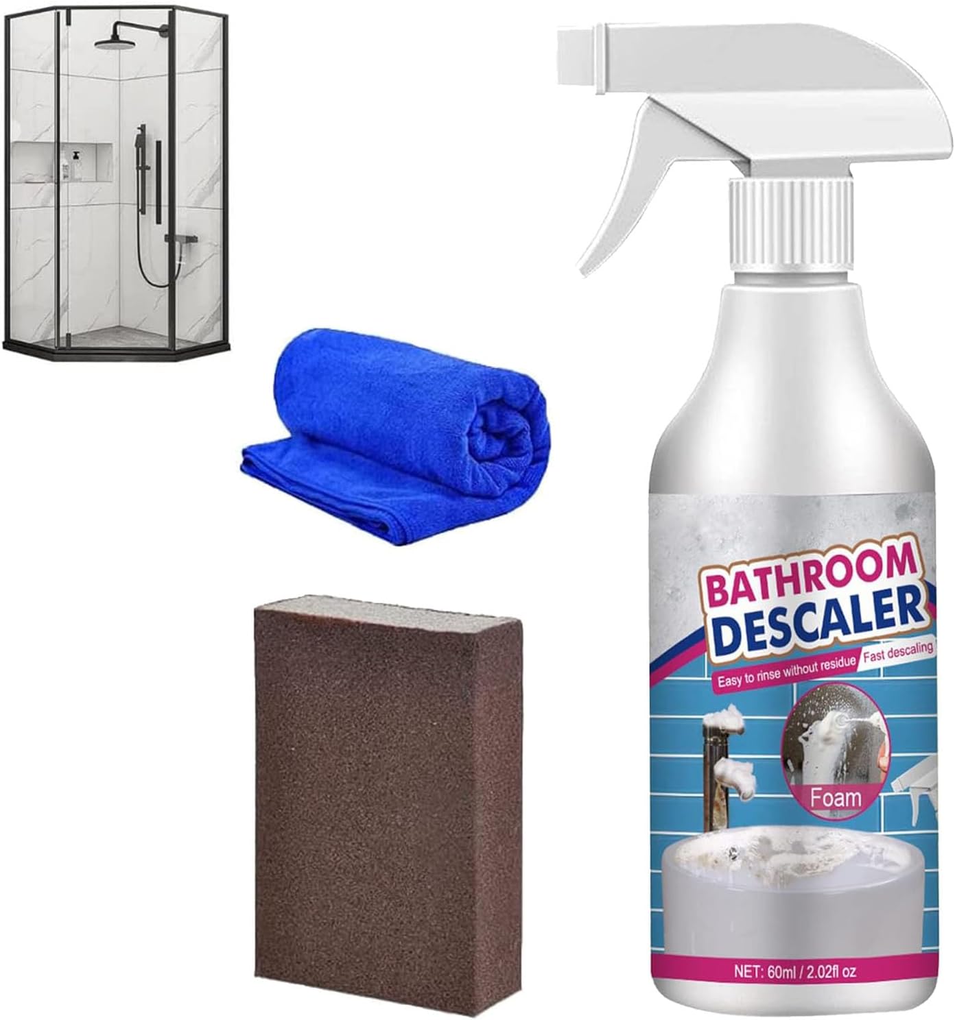 KCRPM Powerful Bathroom Descaler Cleaner 1pc