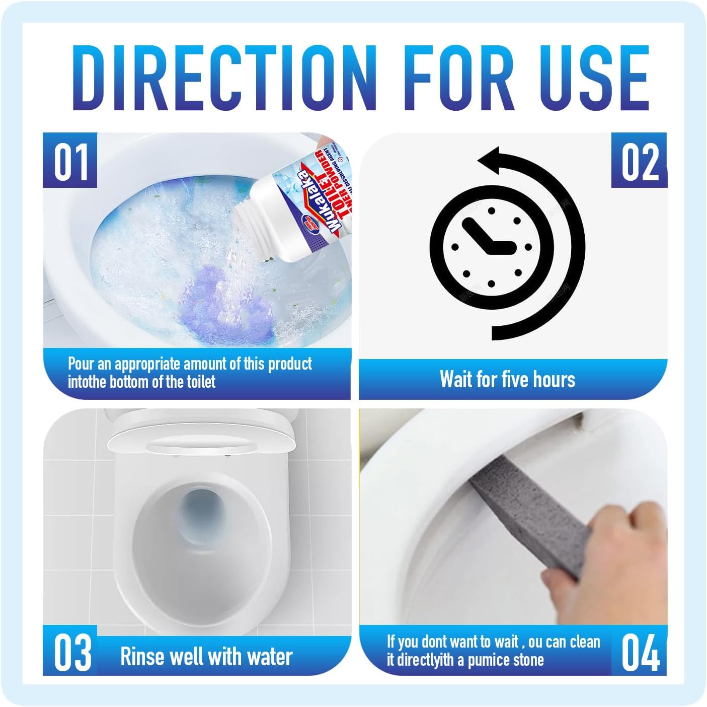 WUKALAKA Pumice Stone Toilet Cleaner Brush