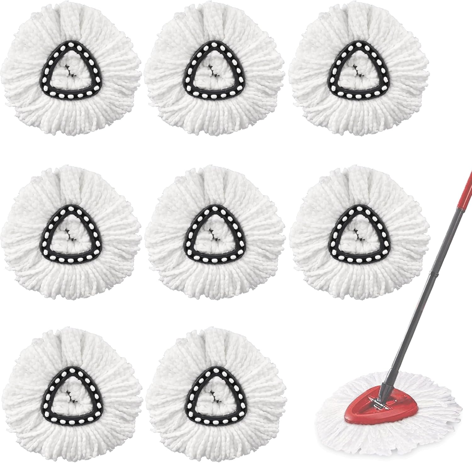 Falcontoy Microfiber Spin Mop Refills 8 Pack