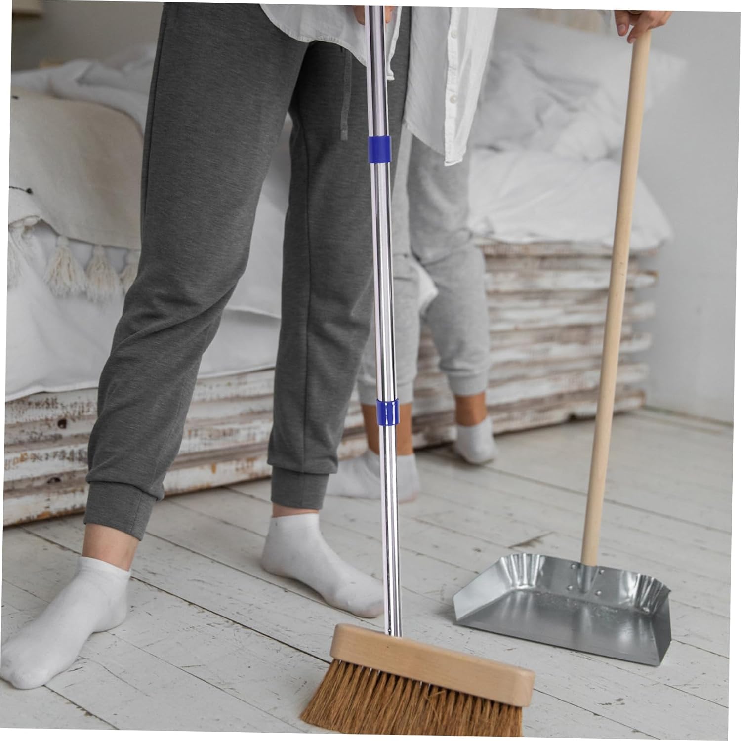 Adjustable 3-Section Mop Rod Replacement Pole