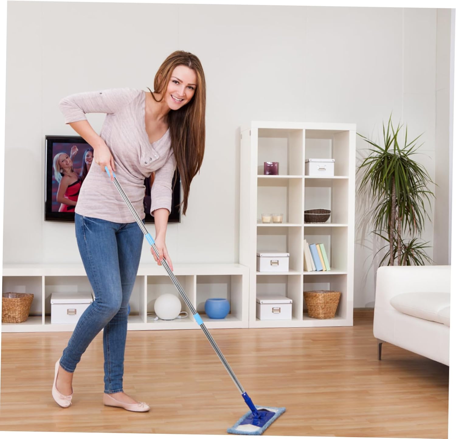 Cedar Mop Handle Replacement Extendable Telescopic Pole