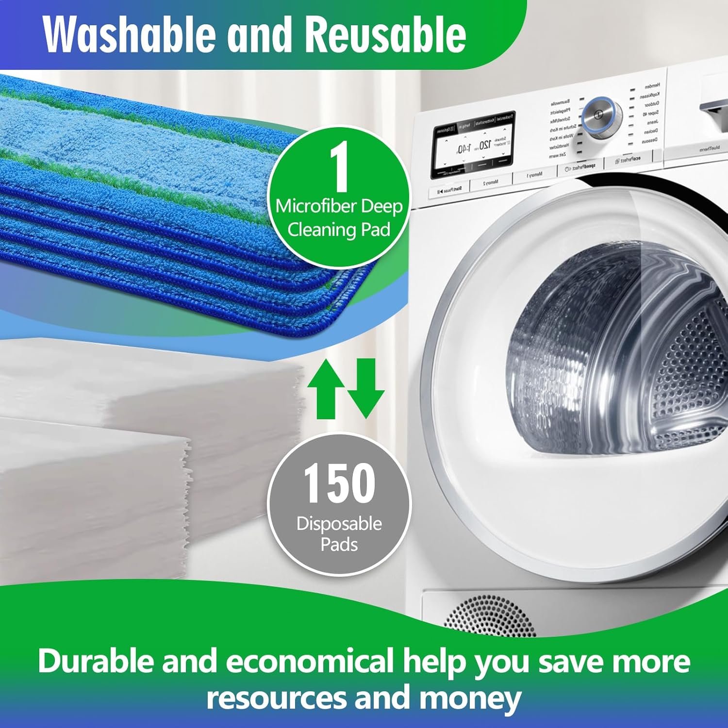 12-Pack Microfiber Replacement Pads for Bona 18-Inch Mops