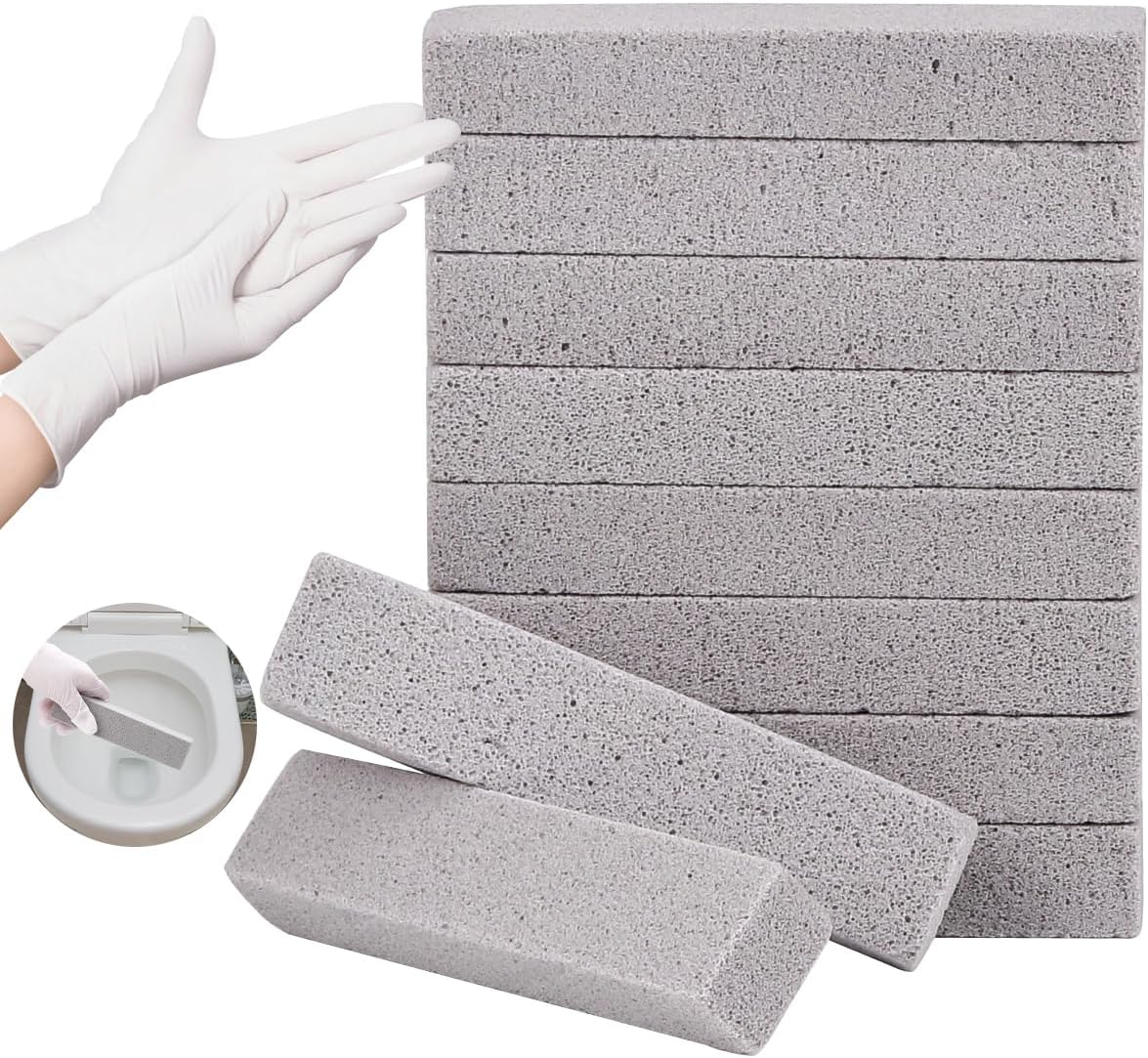 Herda 10 Pack Pumice Stones for Toilet Bathroom Cleaning