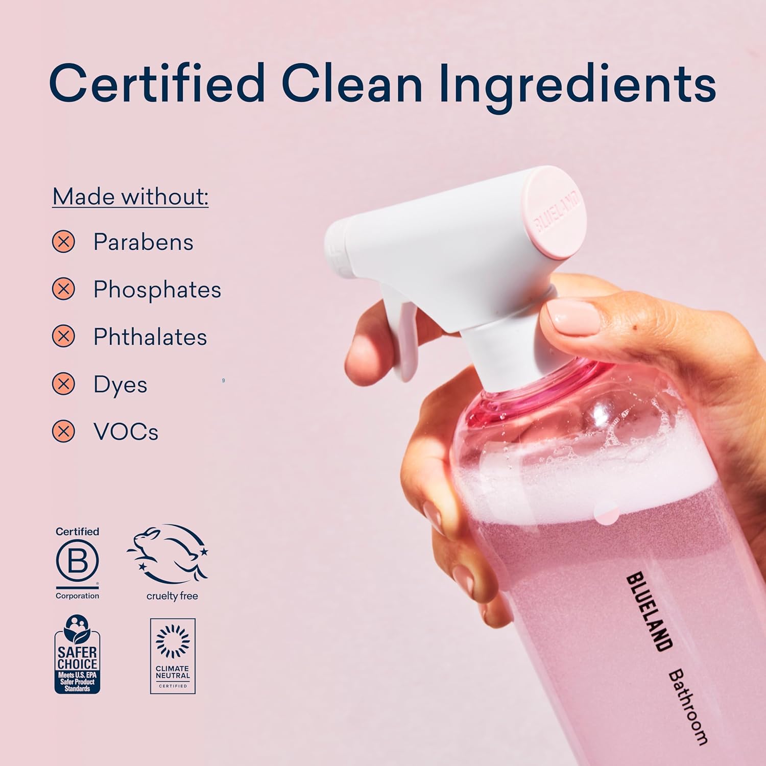 BLUELAND Bathroom Cleaner 10-Pack Refill with Eucalyptus Mint Scent