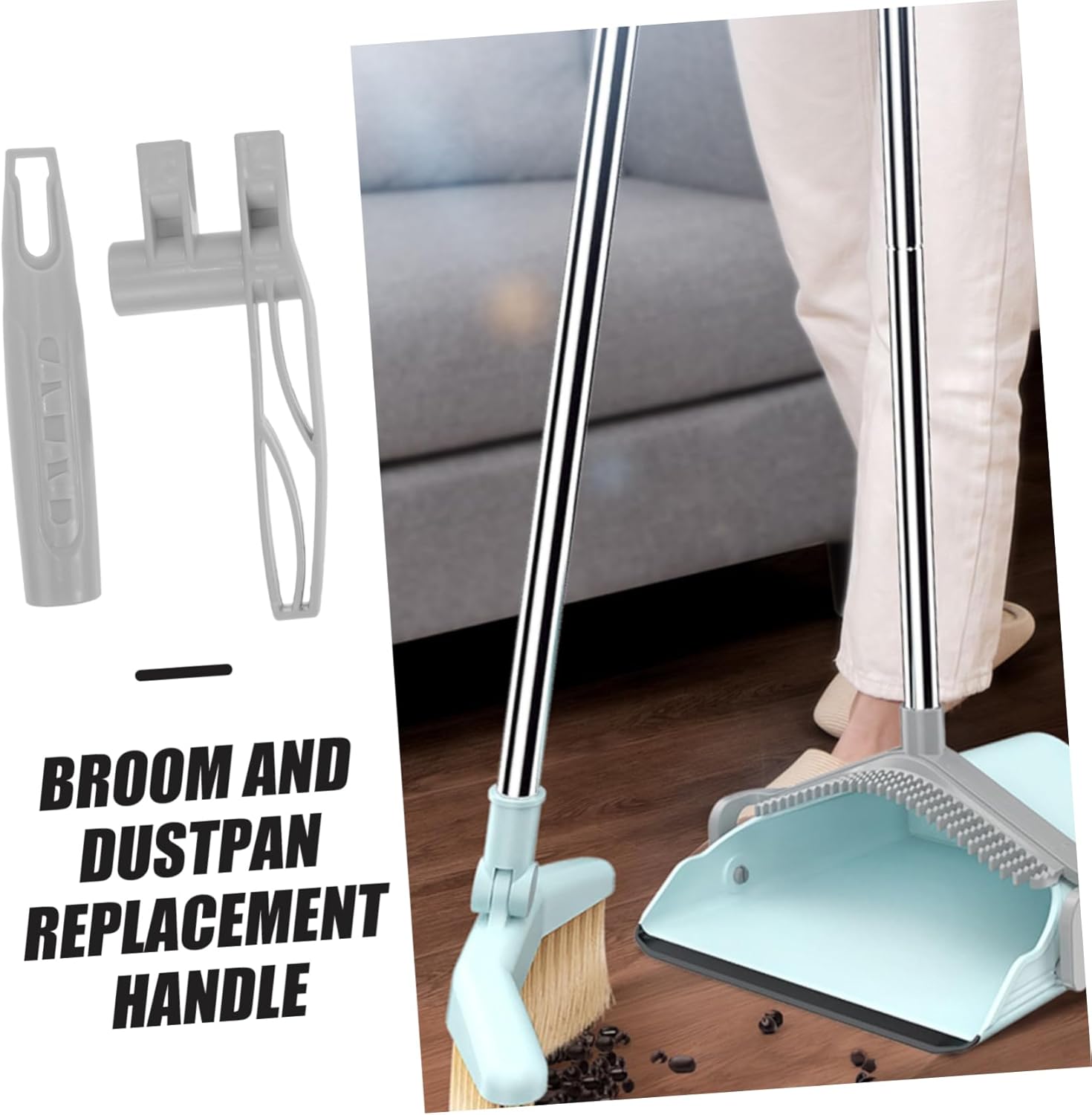 4sets Broom Handle Replacement Grip for Dustpan and Mop Poles