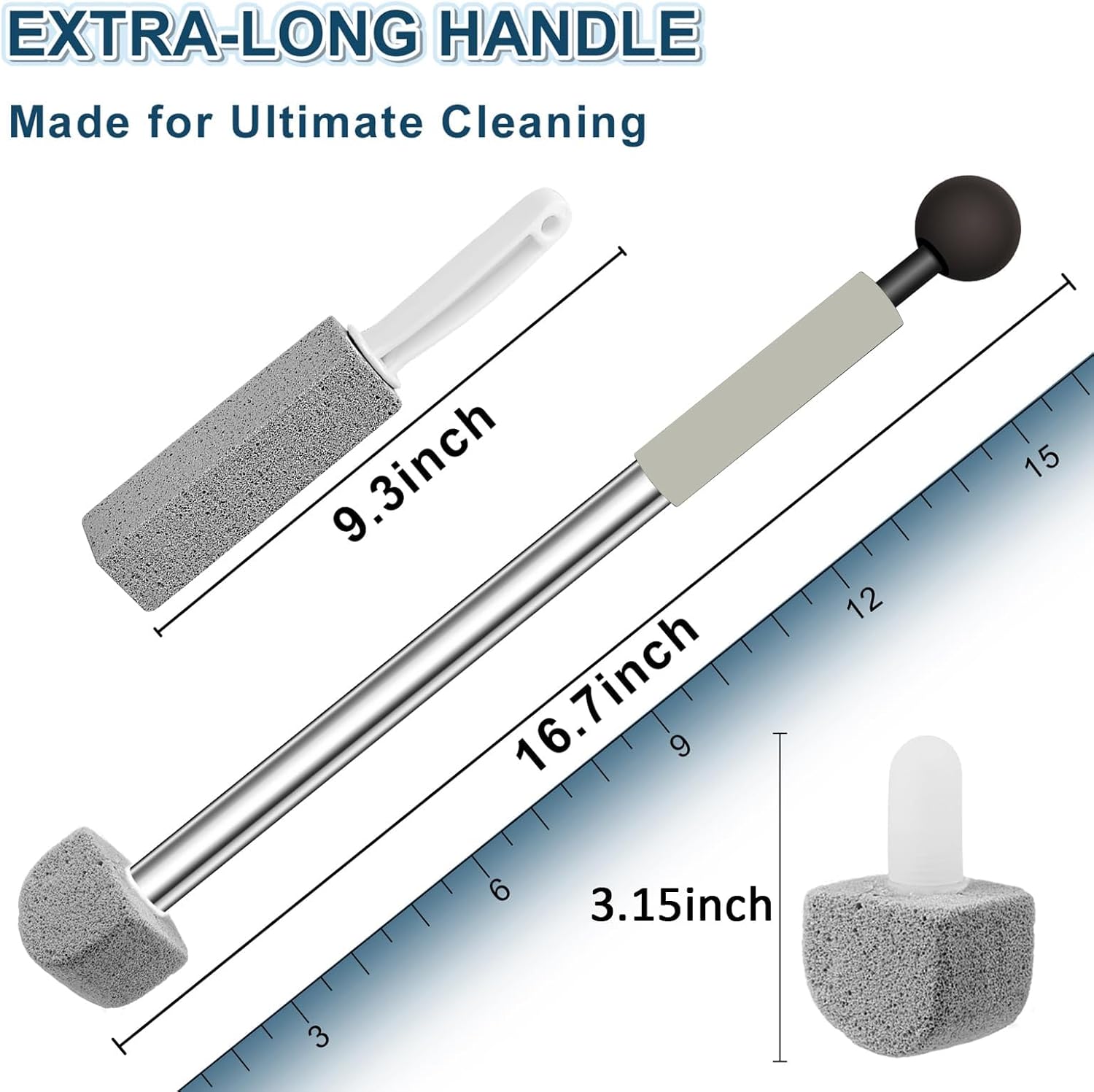 YINGMORE Pumice Stone Toilet Cleaner with Handle 1