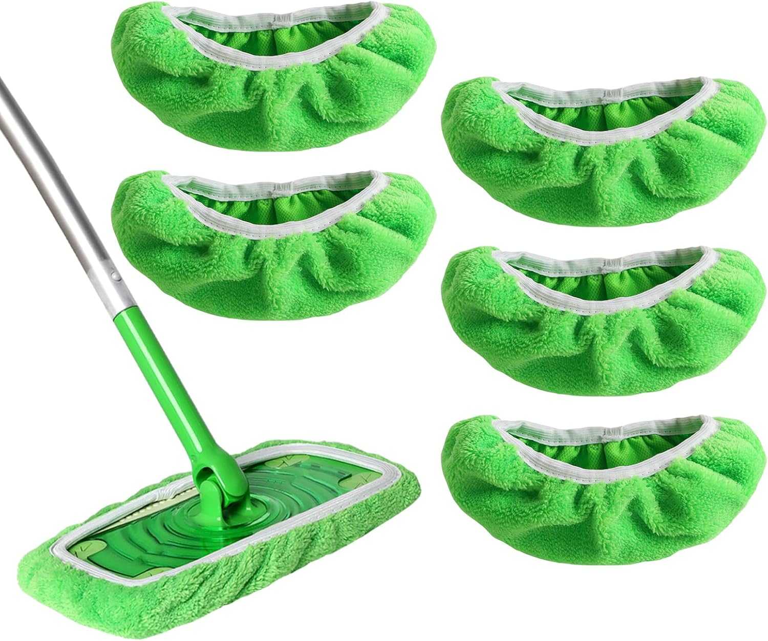 Zehrai Reusable Chenille Swiffer Mop Pads 5 Pack