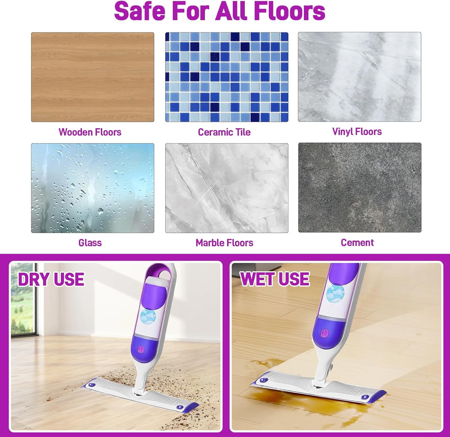 30 Pack Power Mop Refills for Swiffer Multi-Surface Wood Mop