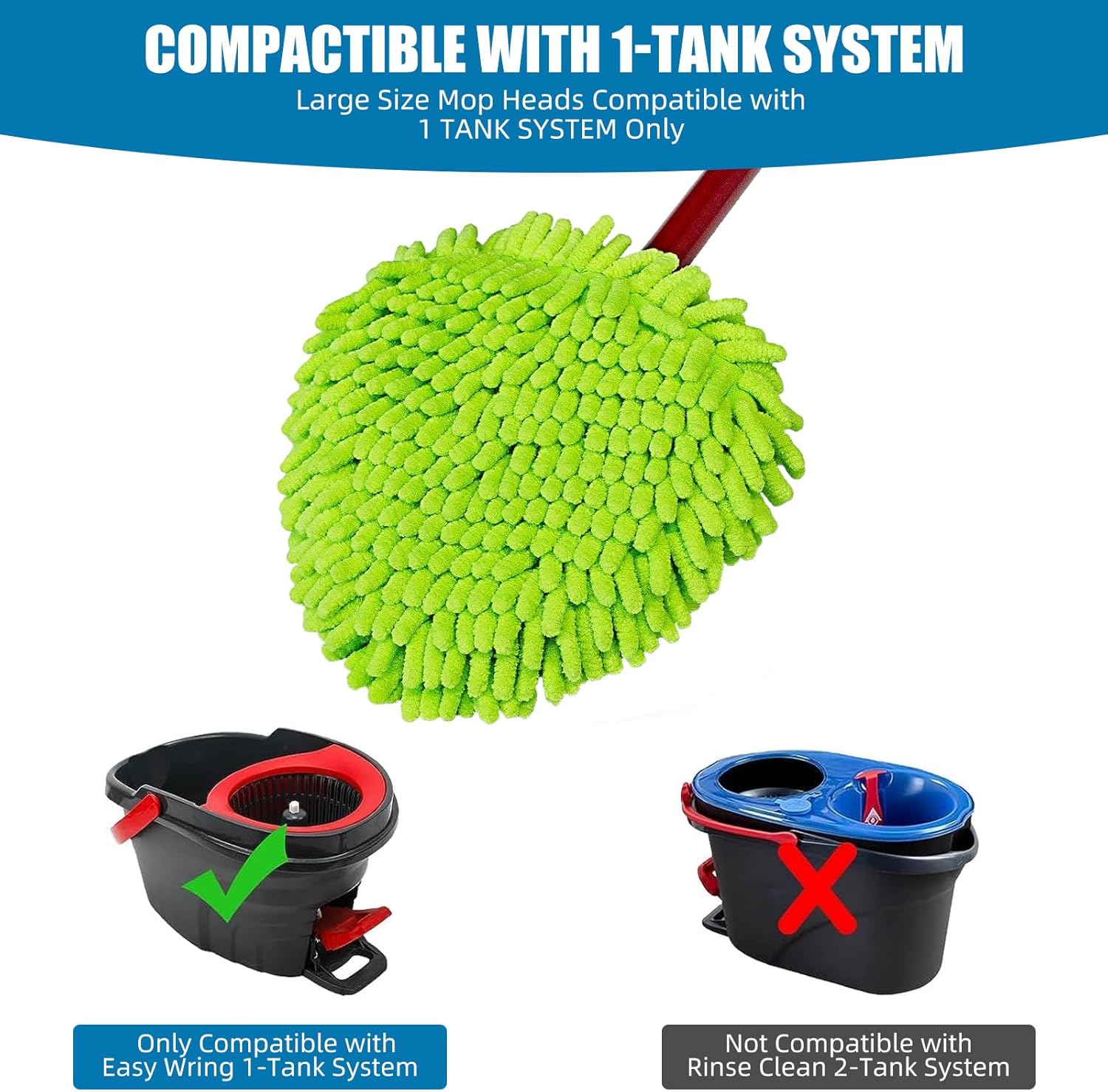 YWSHF Spin Mop Refill for O Cedar 3 Pack Replacement Heads