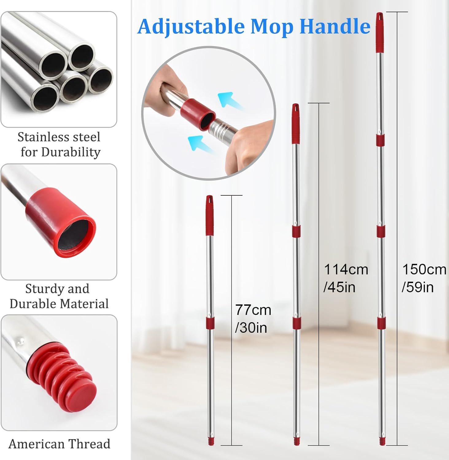 Aiyiried Mop Handle Set for O Cedar Spin Mop