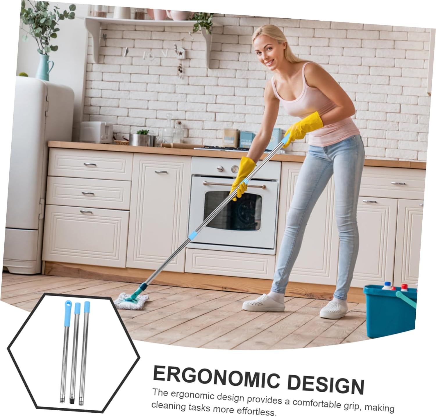 Cedar Mop Handle Replacement Extendable Telescopic Pole